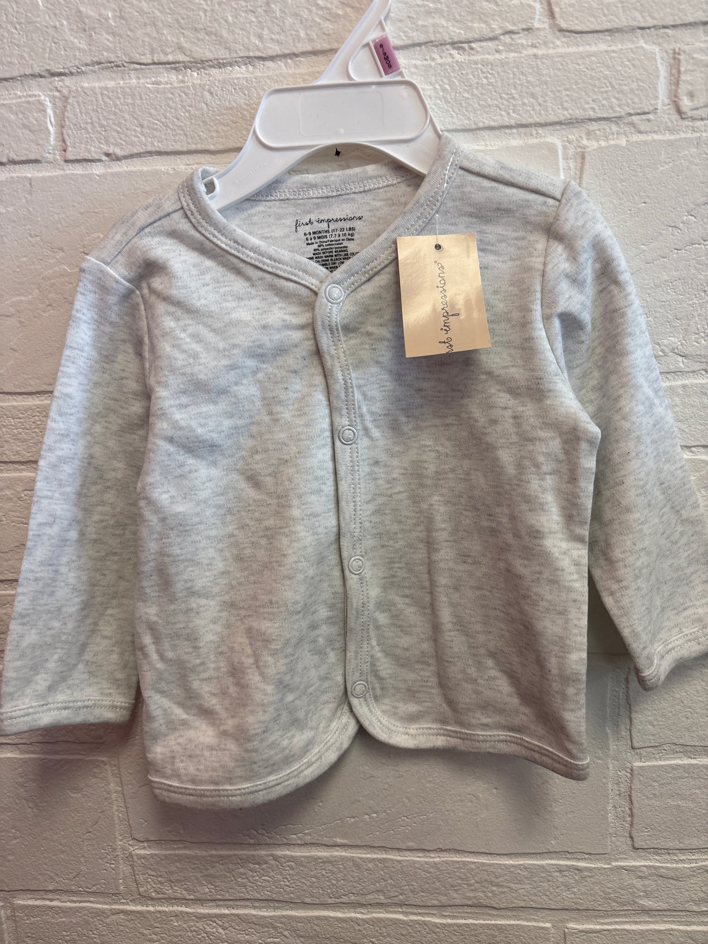 6-9m New Gray Snap Front Shirt