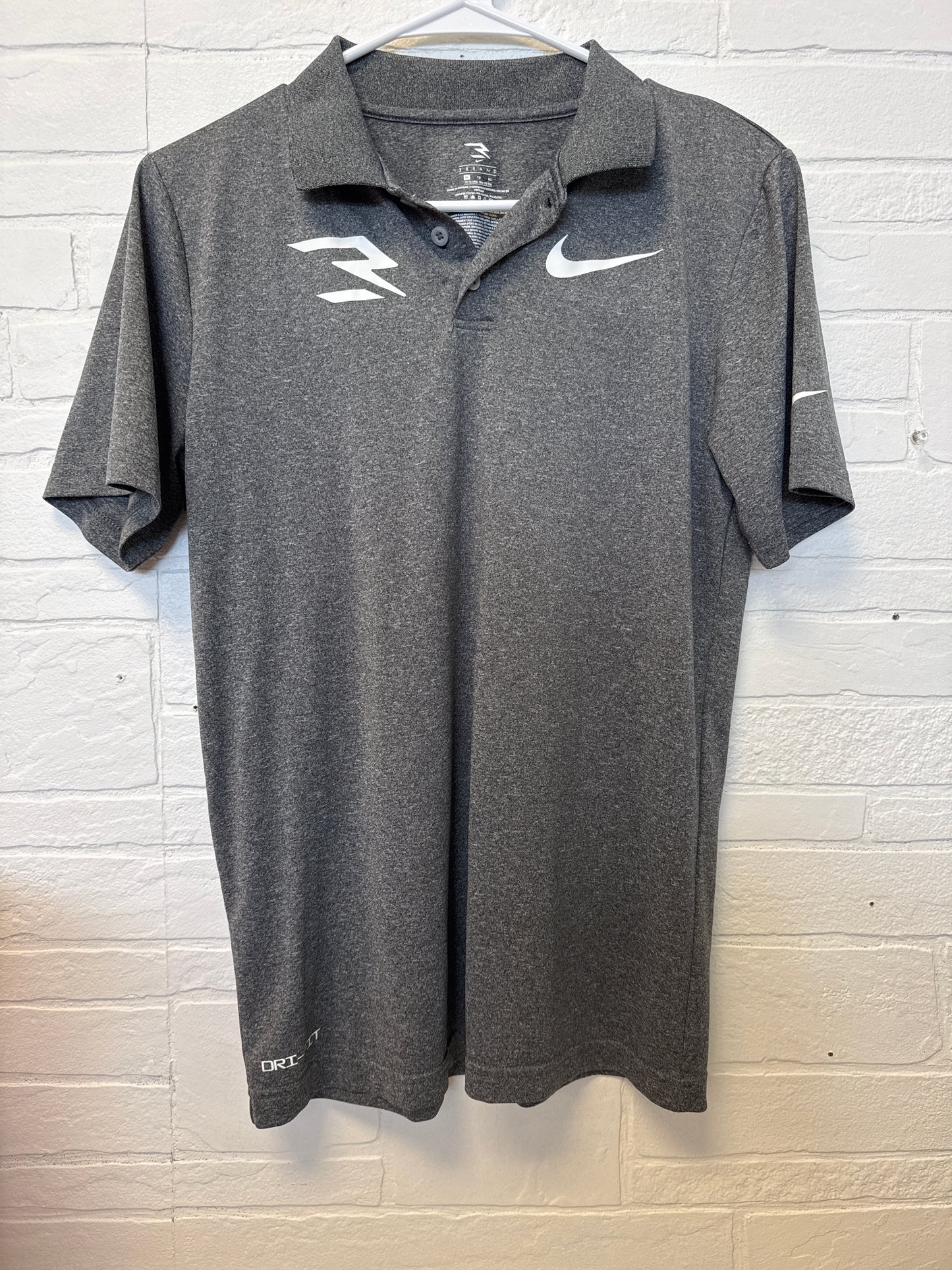 XL Nike 3Brand Gray Dri-Fit Polo