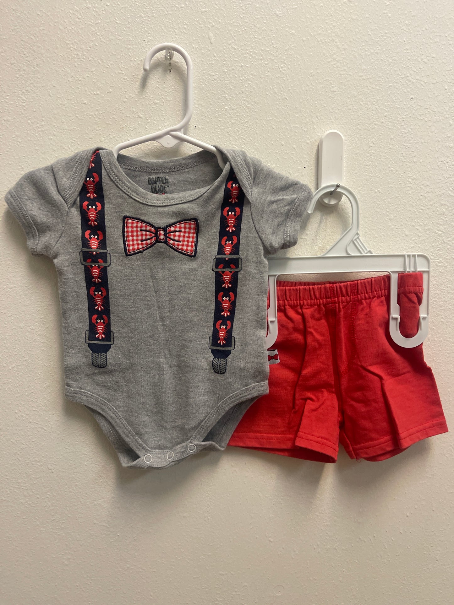 3/6m Dapper Dude Lobster Set