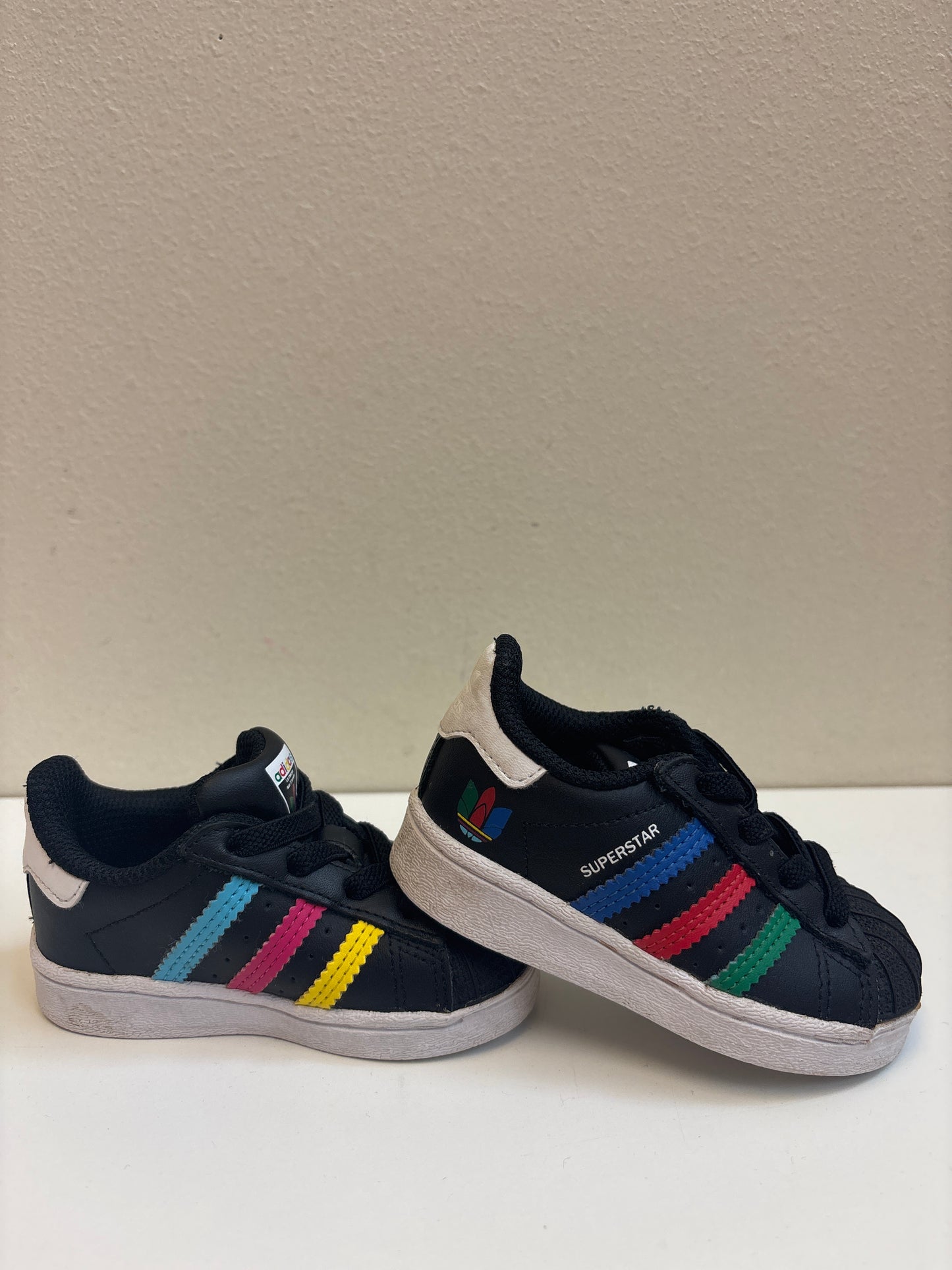 Size 4 Infant Adidas colorful Stripes Shoes