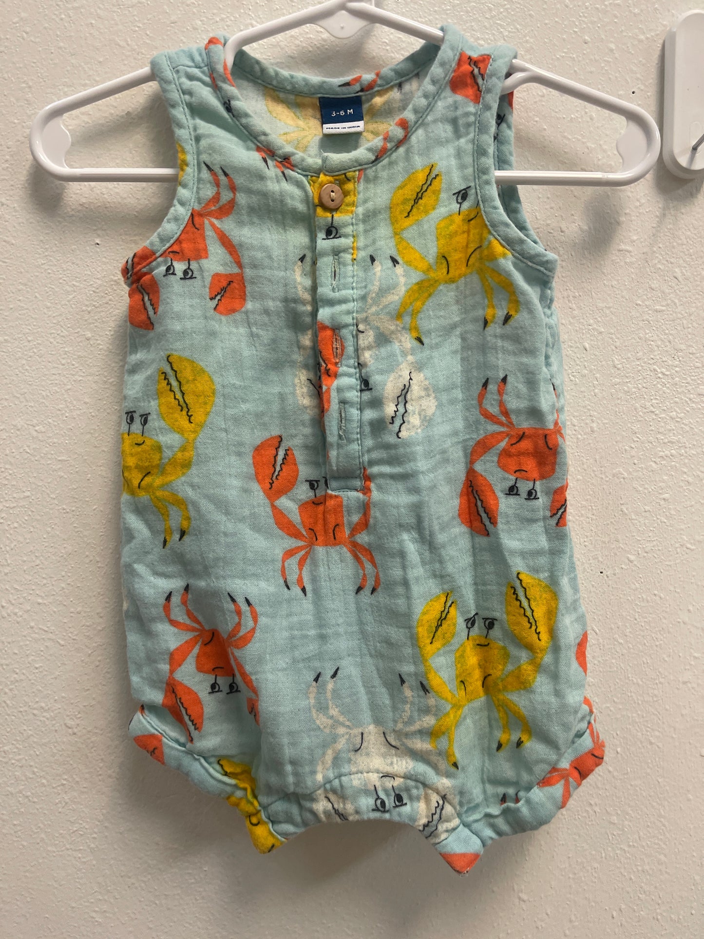 3/6m Old Navy Crab Linen Romper