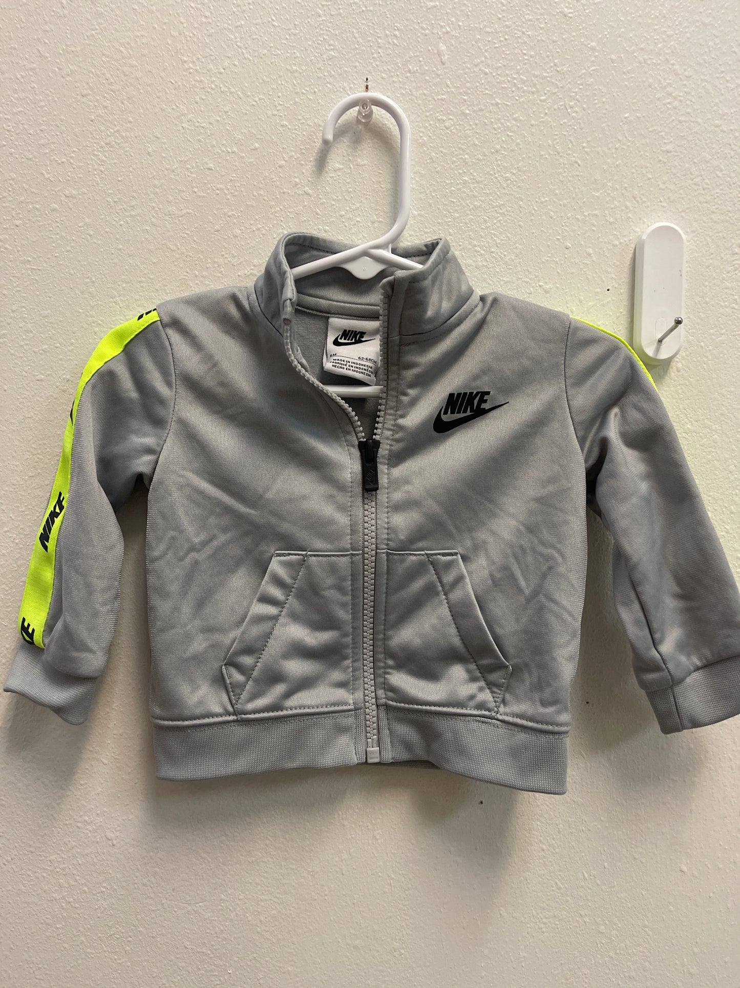 6m Nike Gray + Neon Zip Jacket
