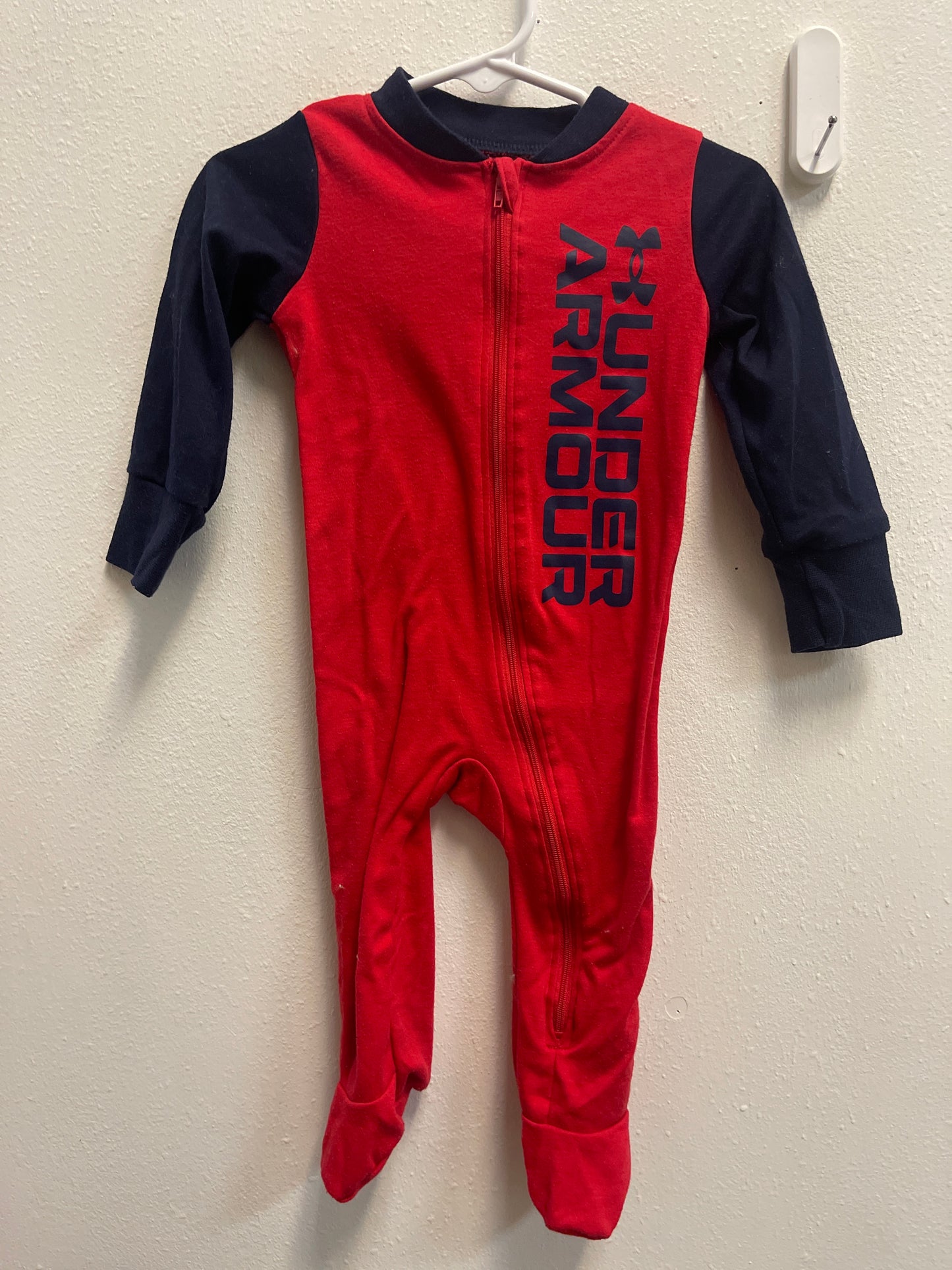 9/12m Under Armour Red / Navy Sleeper
