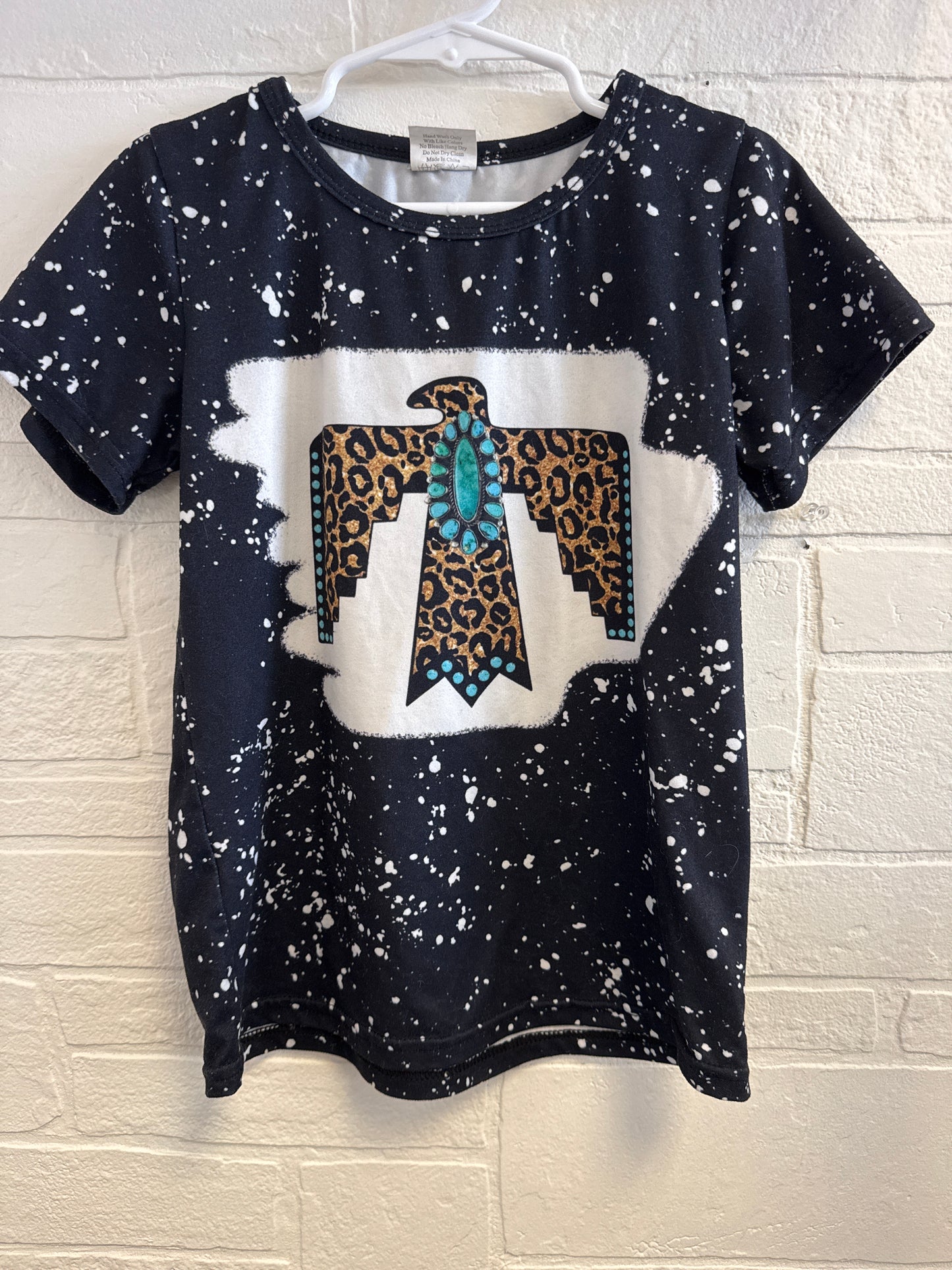 5/6 Turquoise & Leopard Eagle Tee