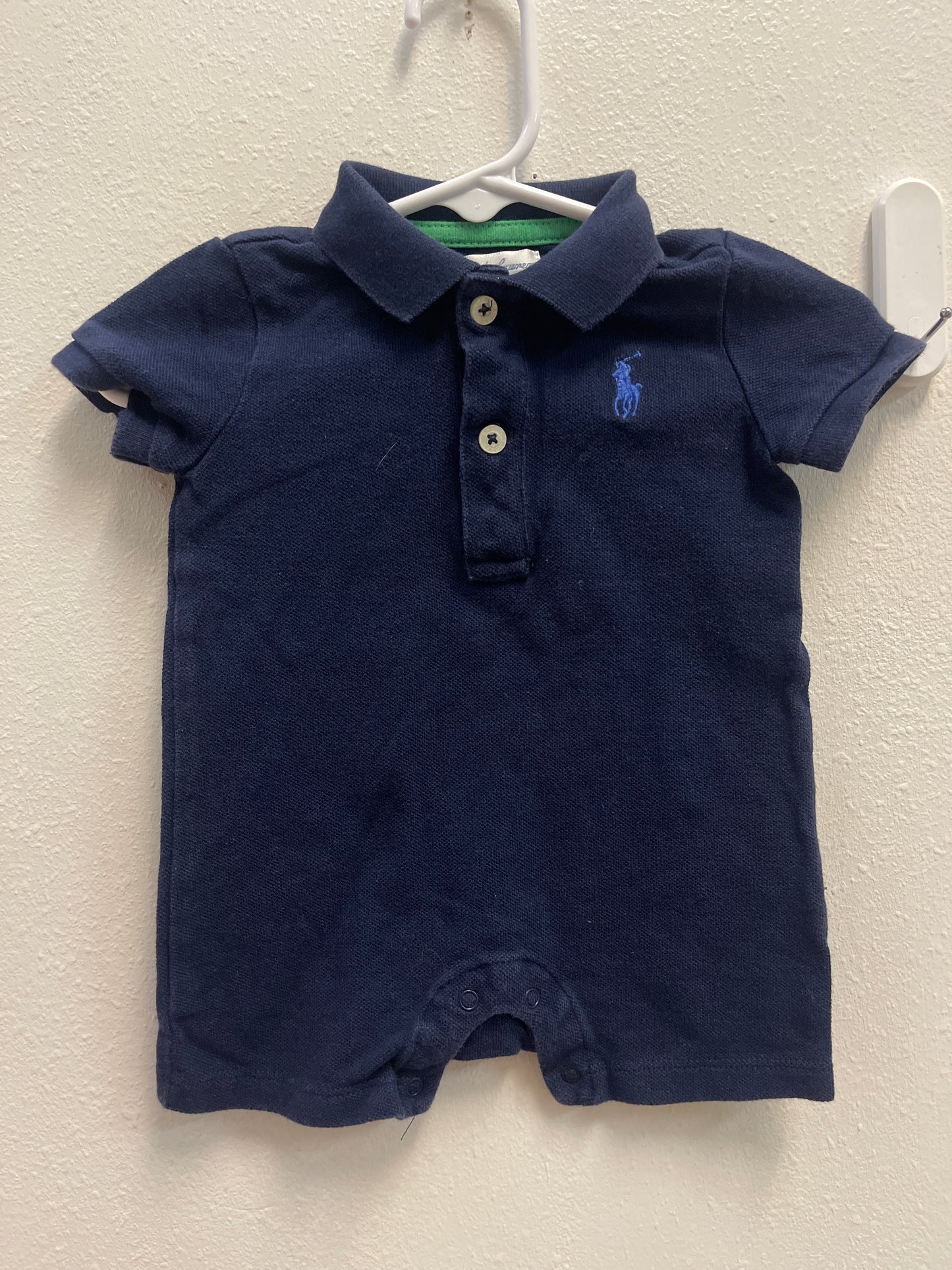 3m Ralph Lauren Navy Polo Romper