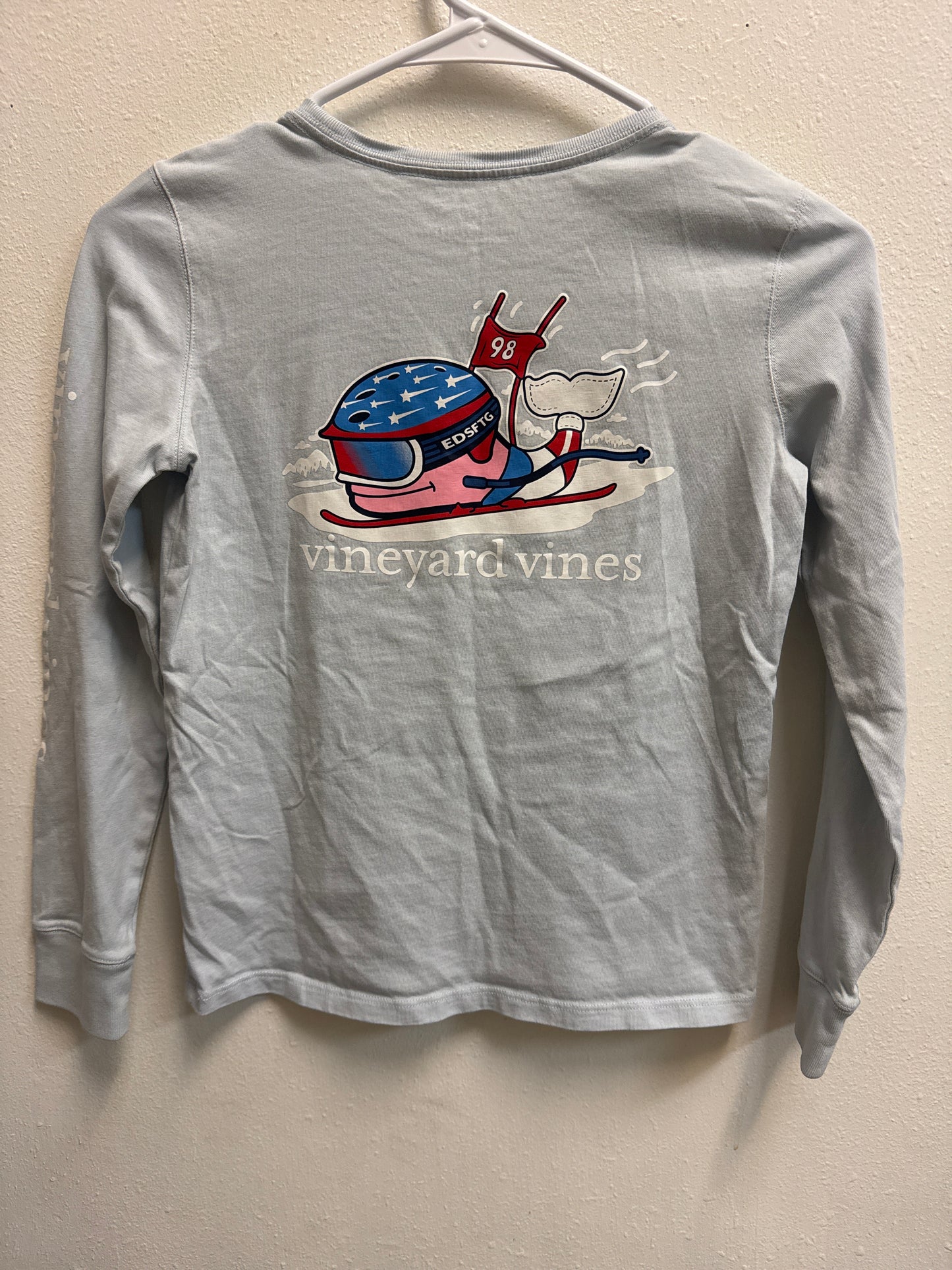 M (10-12) Vineyard Vines Whale Skiing Long Sleeve