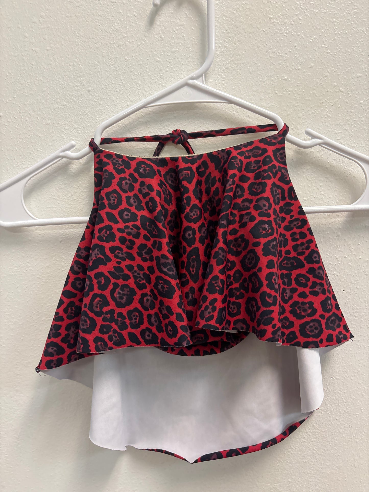 8 Kortni Jeane Red Leopard Swim Top