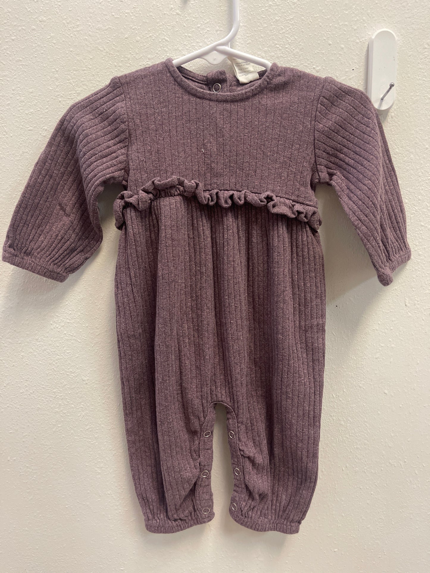 3/6m Kate Quinn Ribbed Purple Romper
