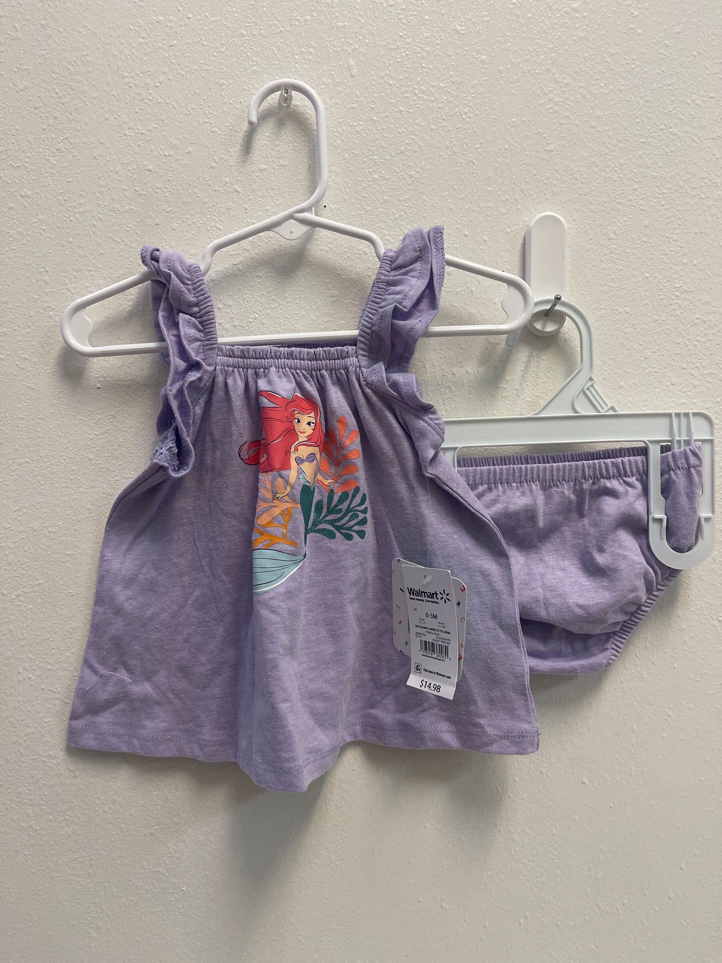 0/3m NEW Little Mermaid Dress + Bloomer