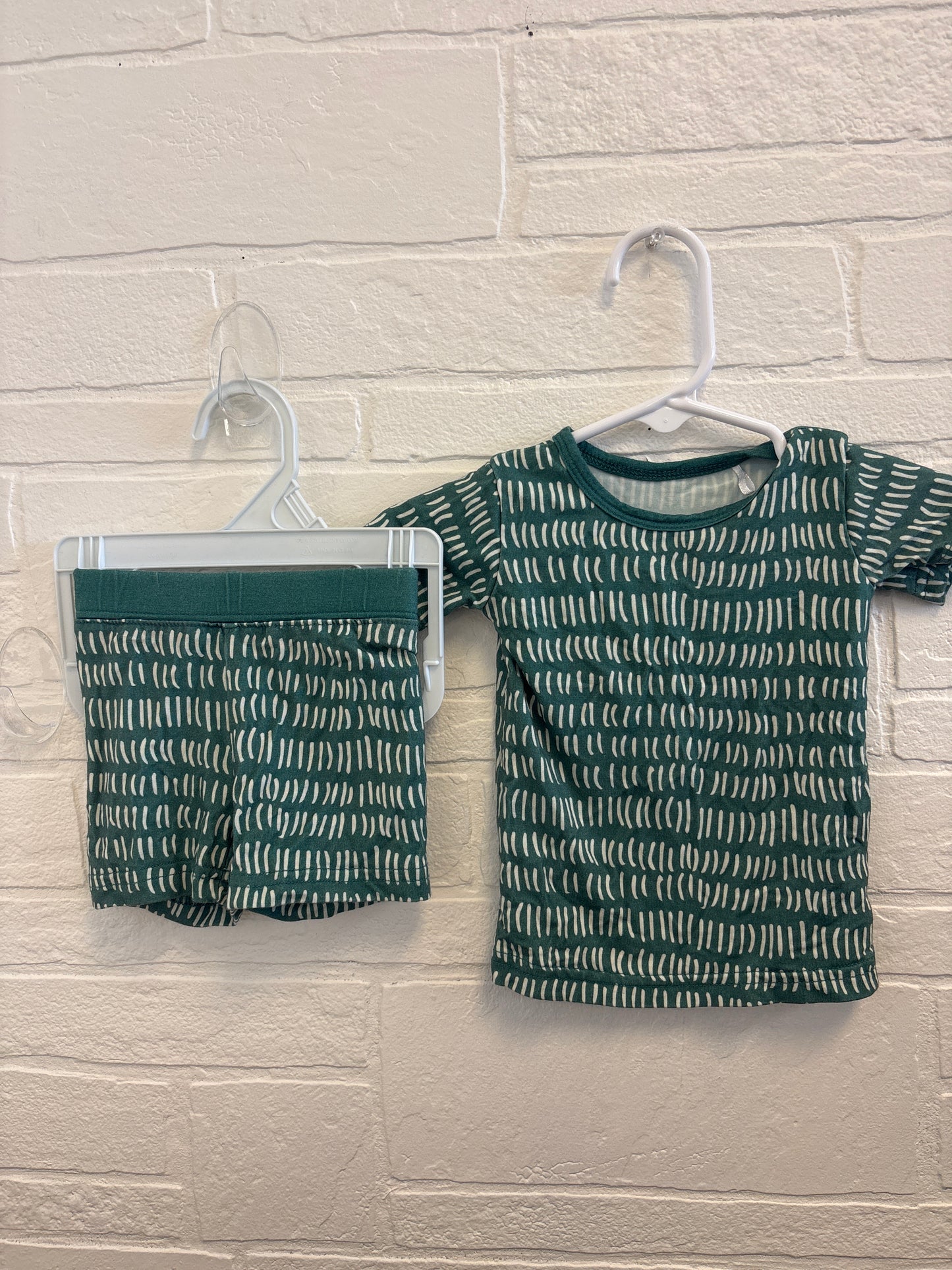 0-3m Little One Shop Green Bamboo Pajamas