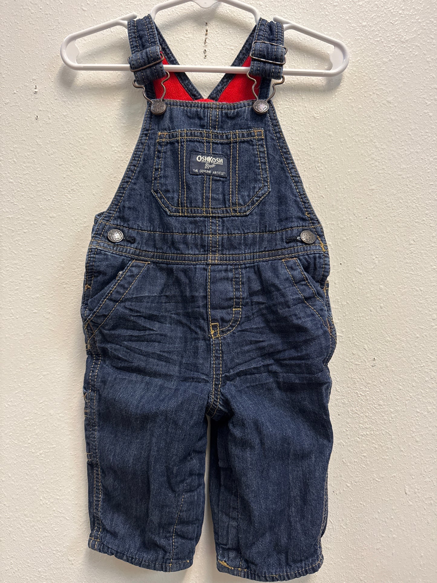 6m OshKosh B’gosh Fleece Lined Denim Overalls