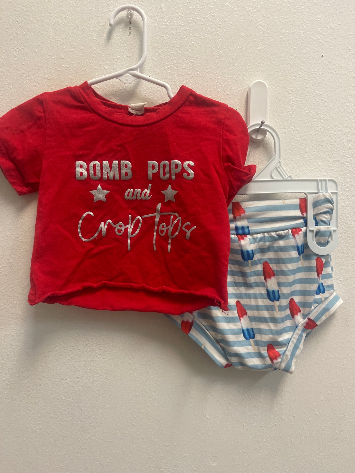 100 (3/4) Bomb Pop & Crop Tops Set