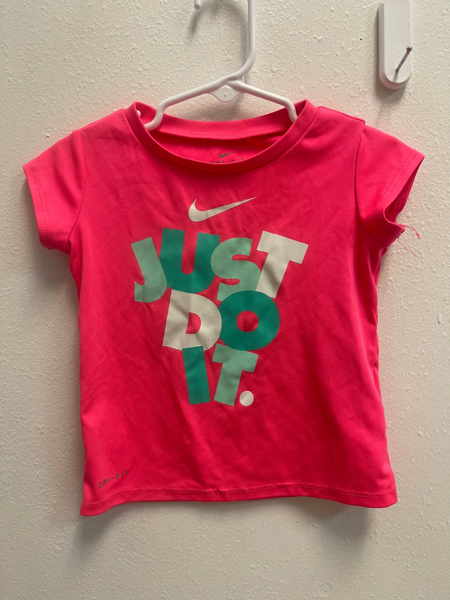 2t Nike Pink Teal White Just Do It Dri Fit