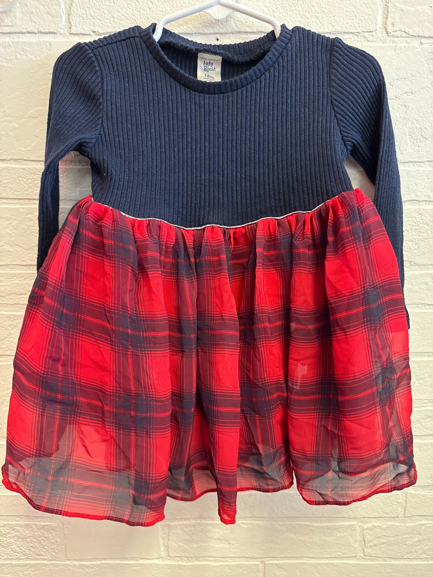18m Navy/Red Plaid Dress