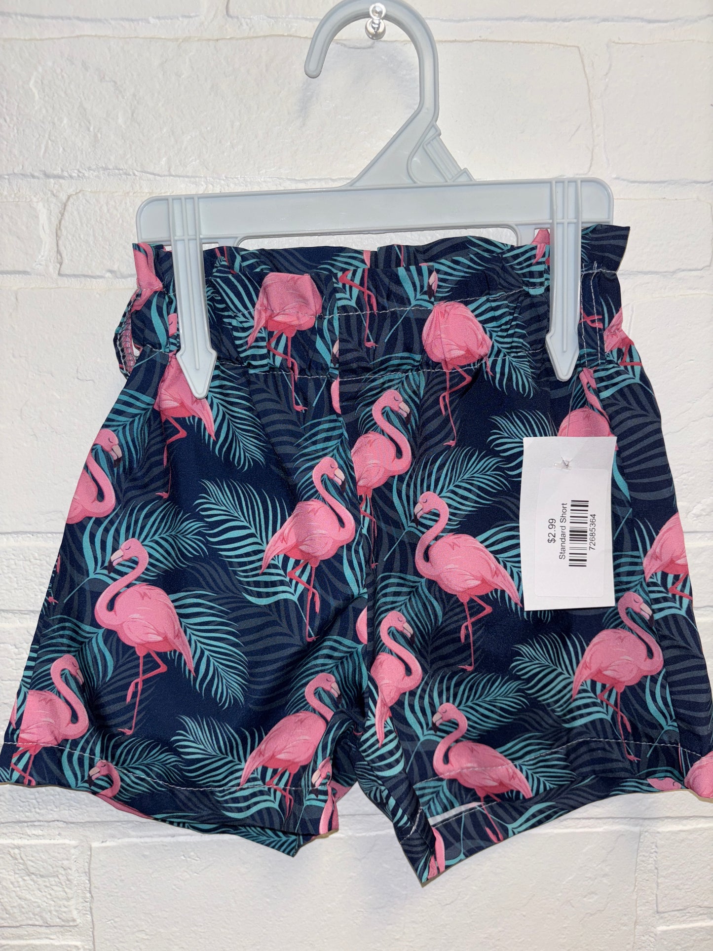 18-24m Blue Pink Flamingo Shorts