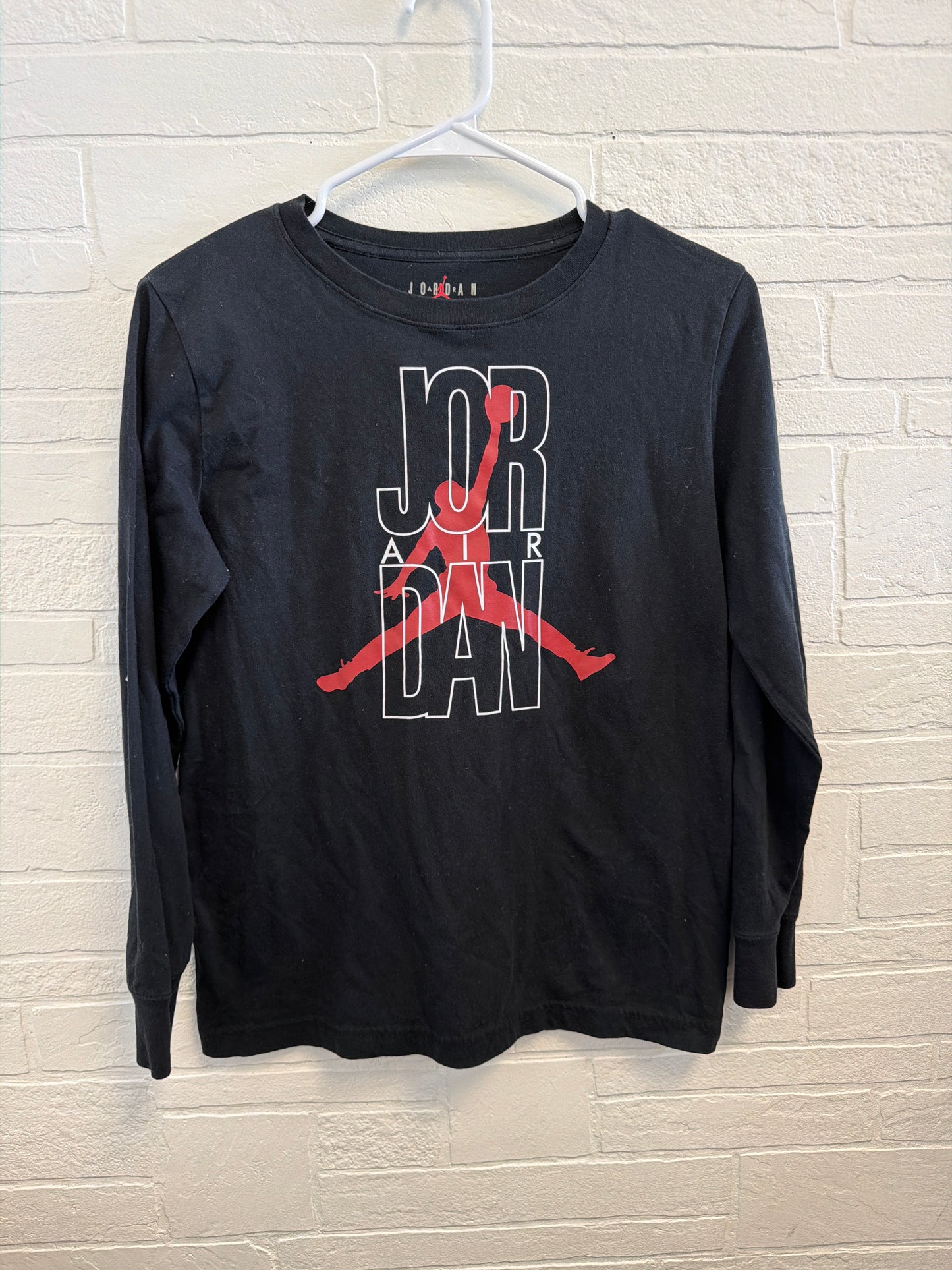 L(12-13) Jordan Black+Red Longsleeve Tee