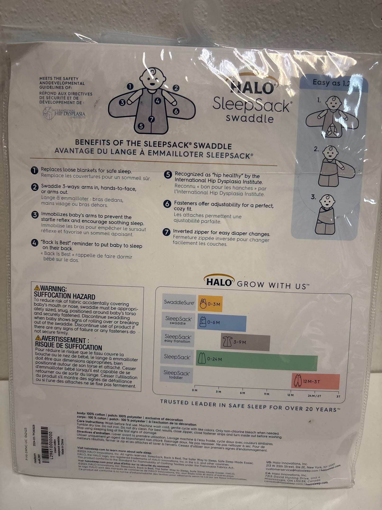 NB 0-3m New Halo Mercy Sleepsack
