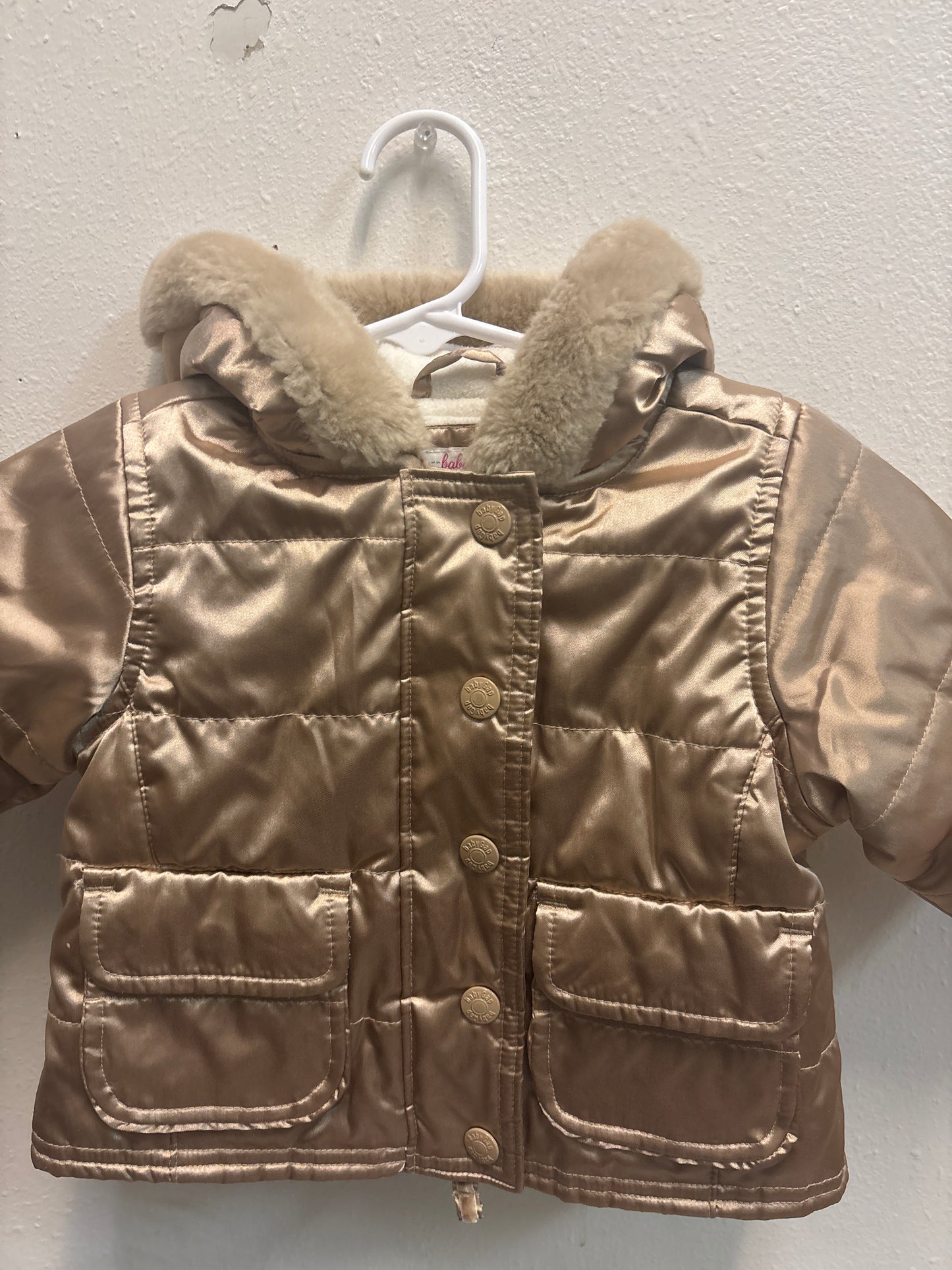 0-6m Baby Gap Gold Metallic Coat