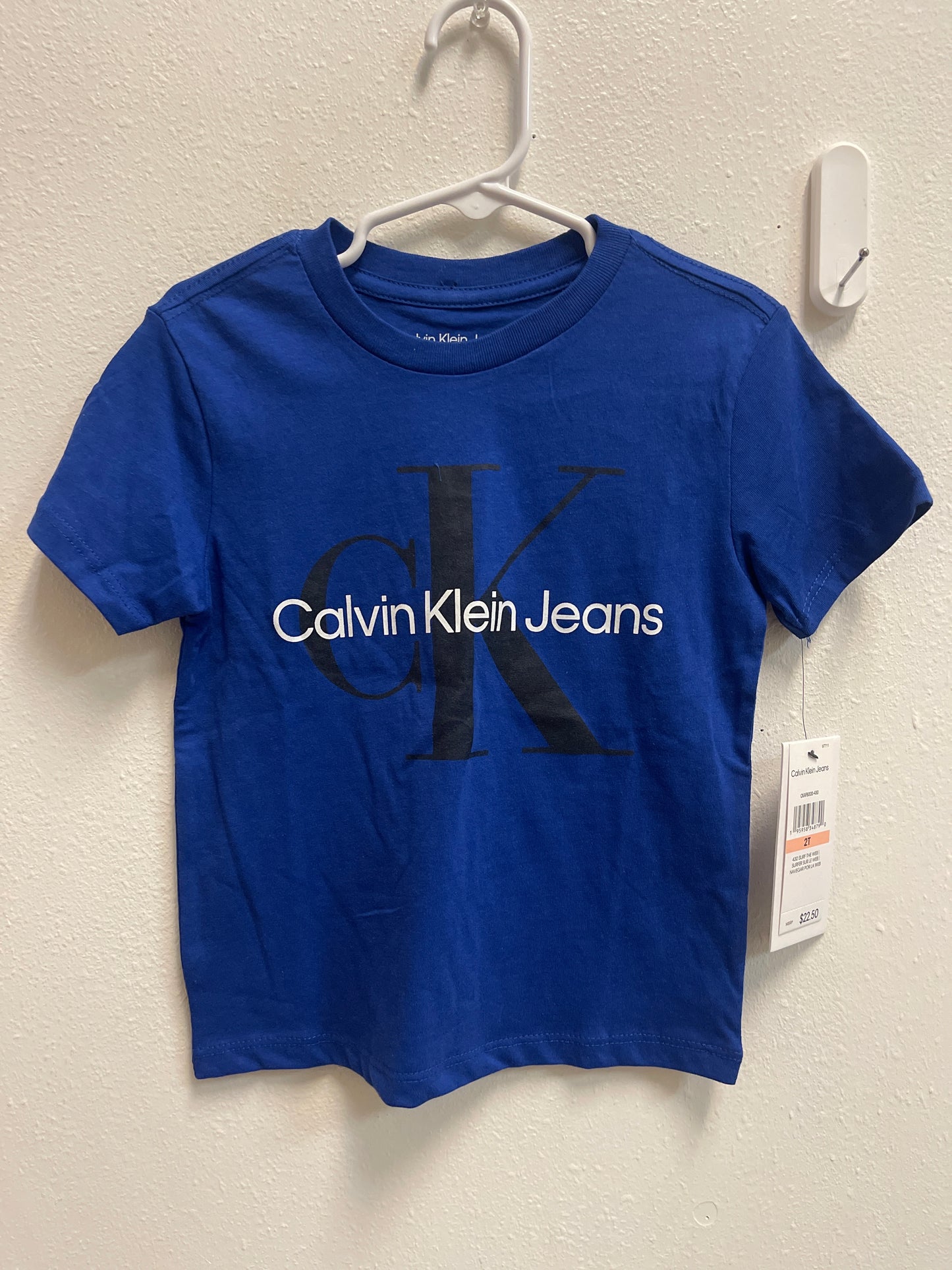 2t NEW Calvin Klein Blue + Black Tee