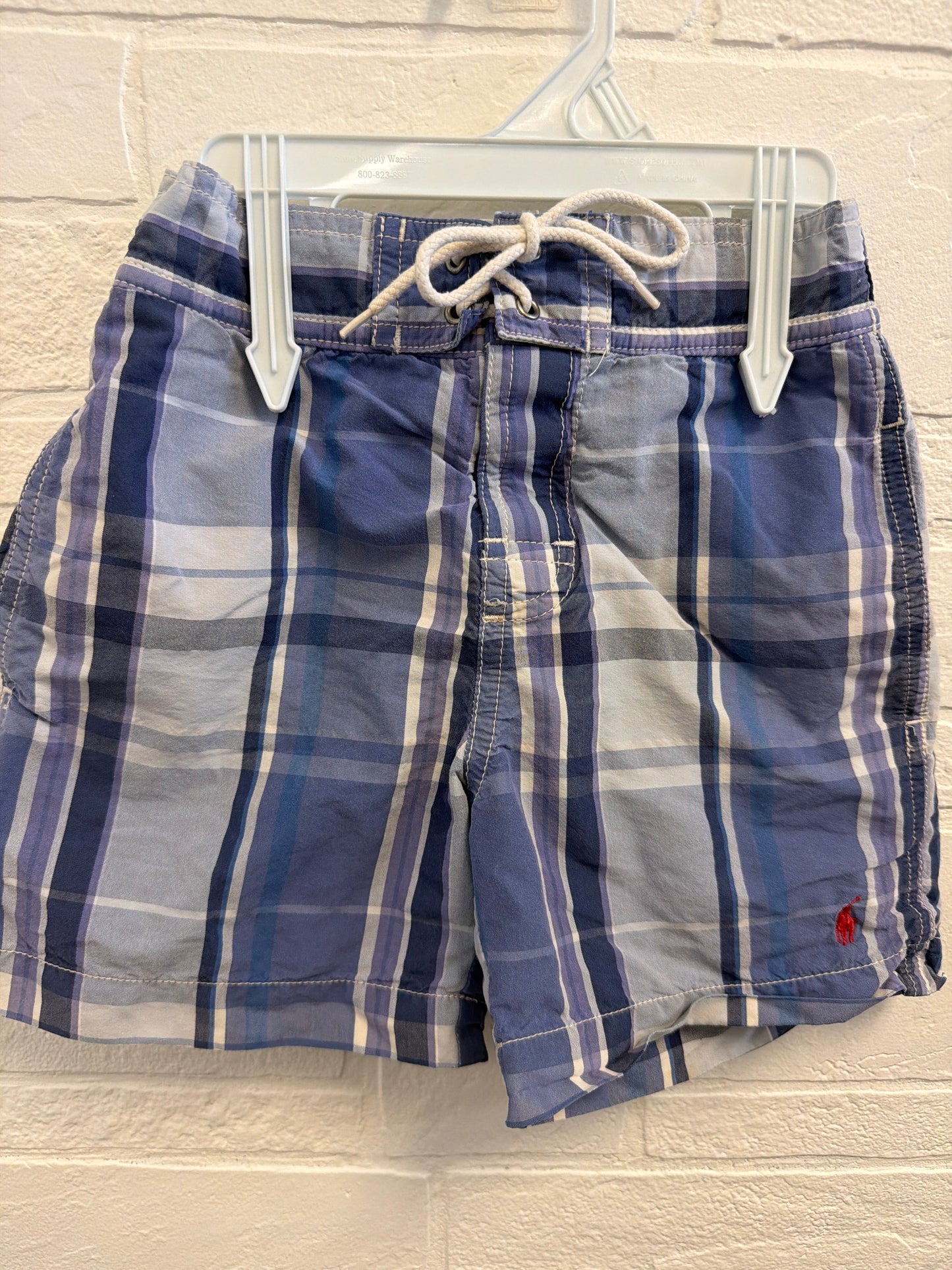 2t Polo Ralph Lauren Blue Checkered Swim Trunks