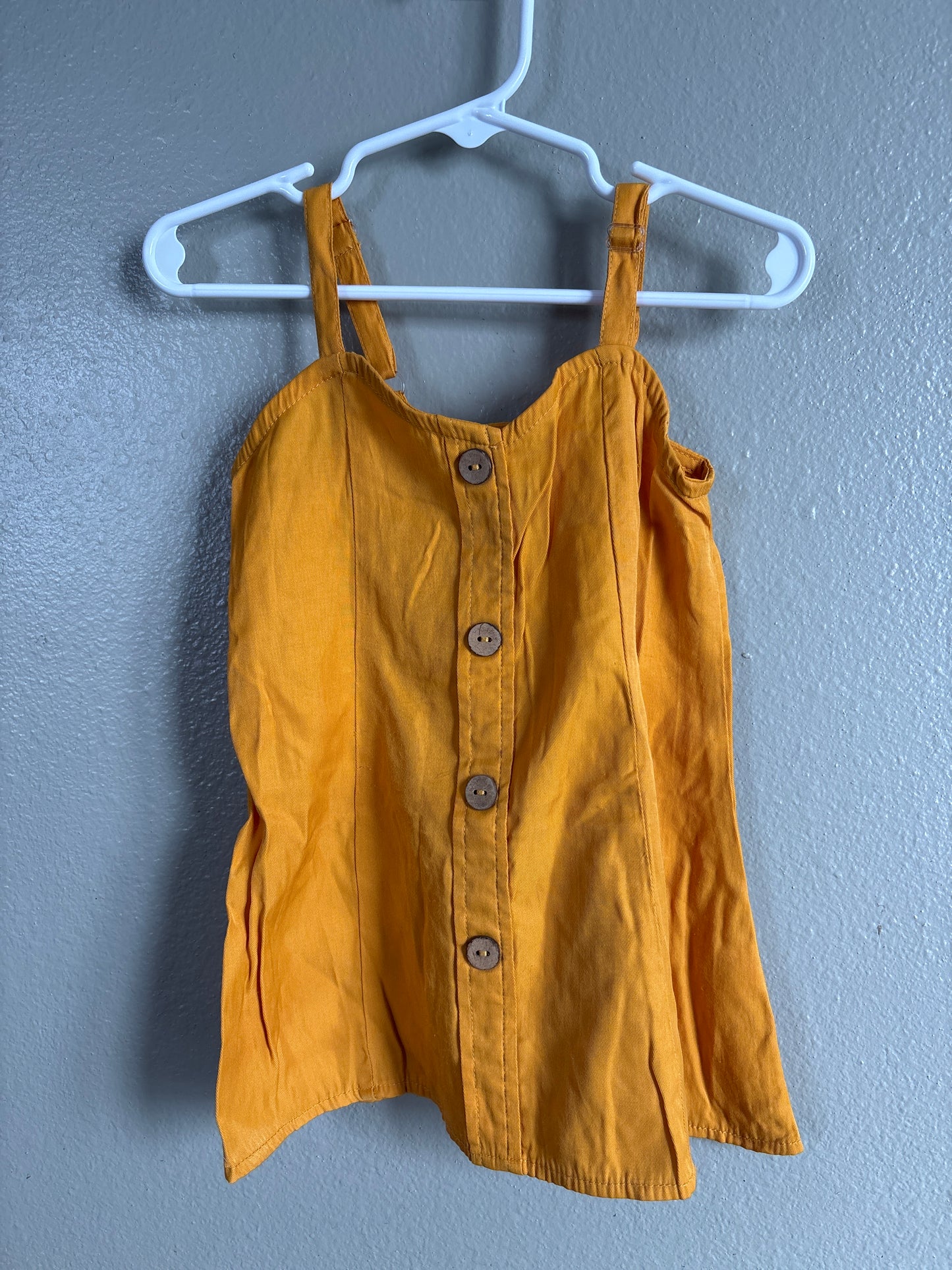 2T Baileys Blossoms Mustard Dress