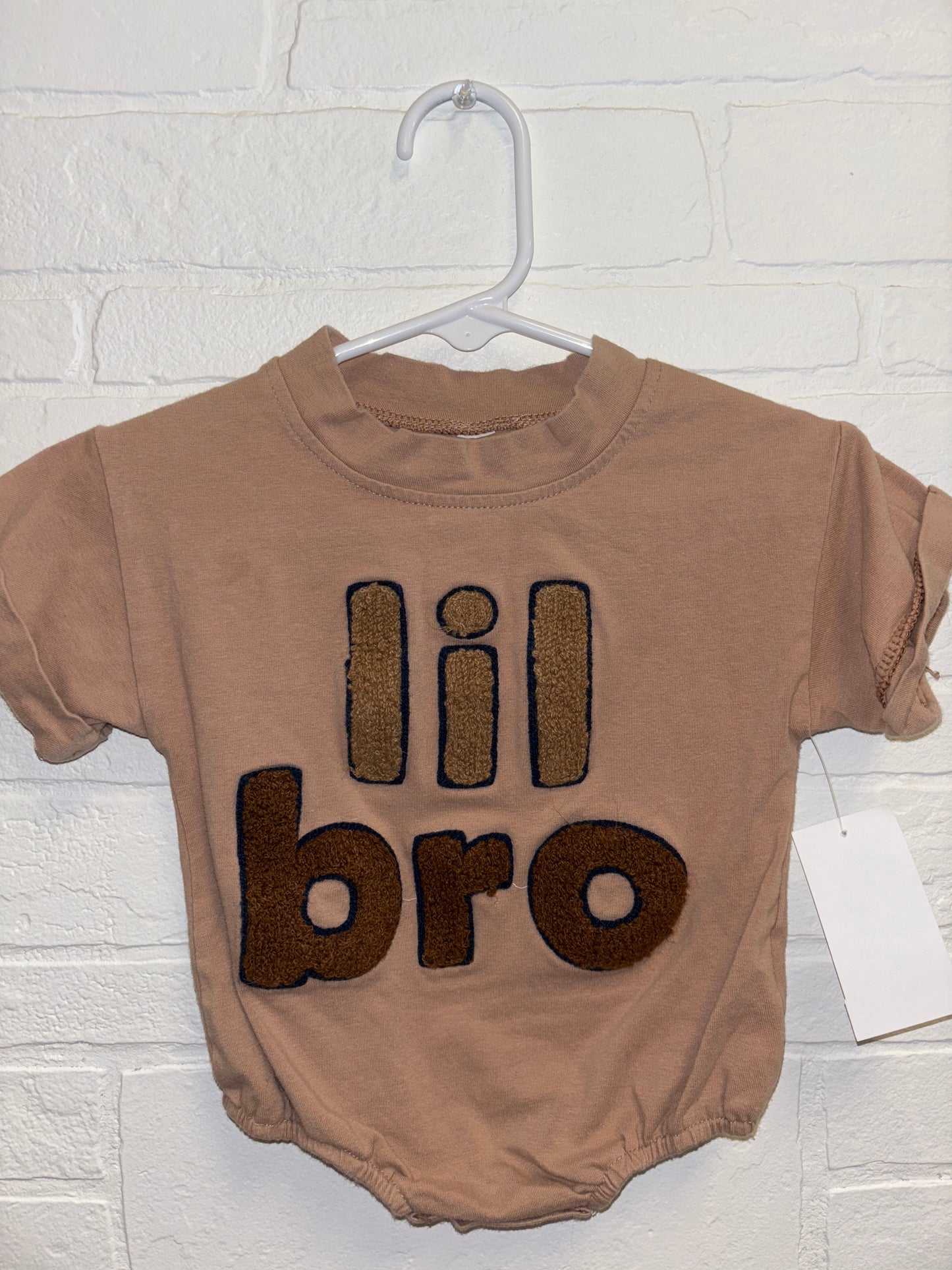 3-6m Brown Lil Bro Romper