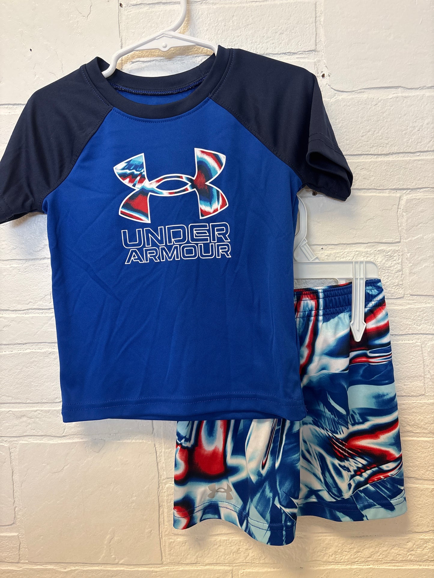 2T Under Armour Blue Red Outfit