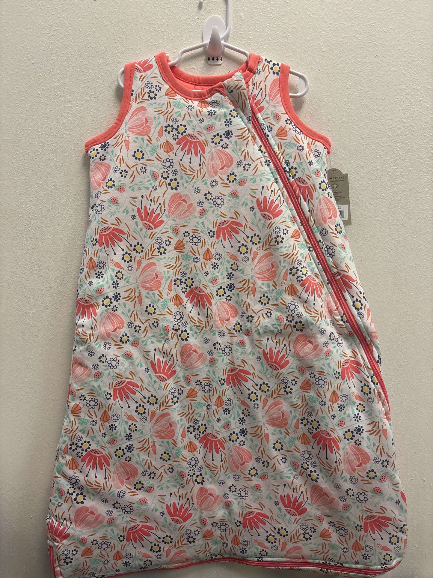 6-18m New Honest Baby Organic Cotton Reversible Sleepsack