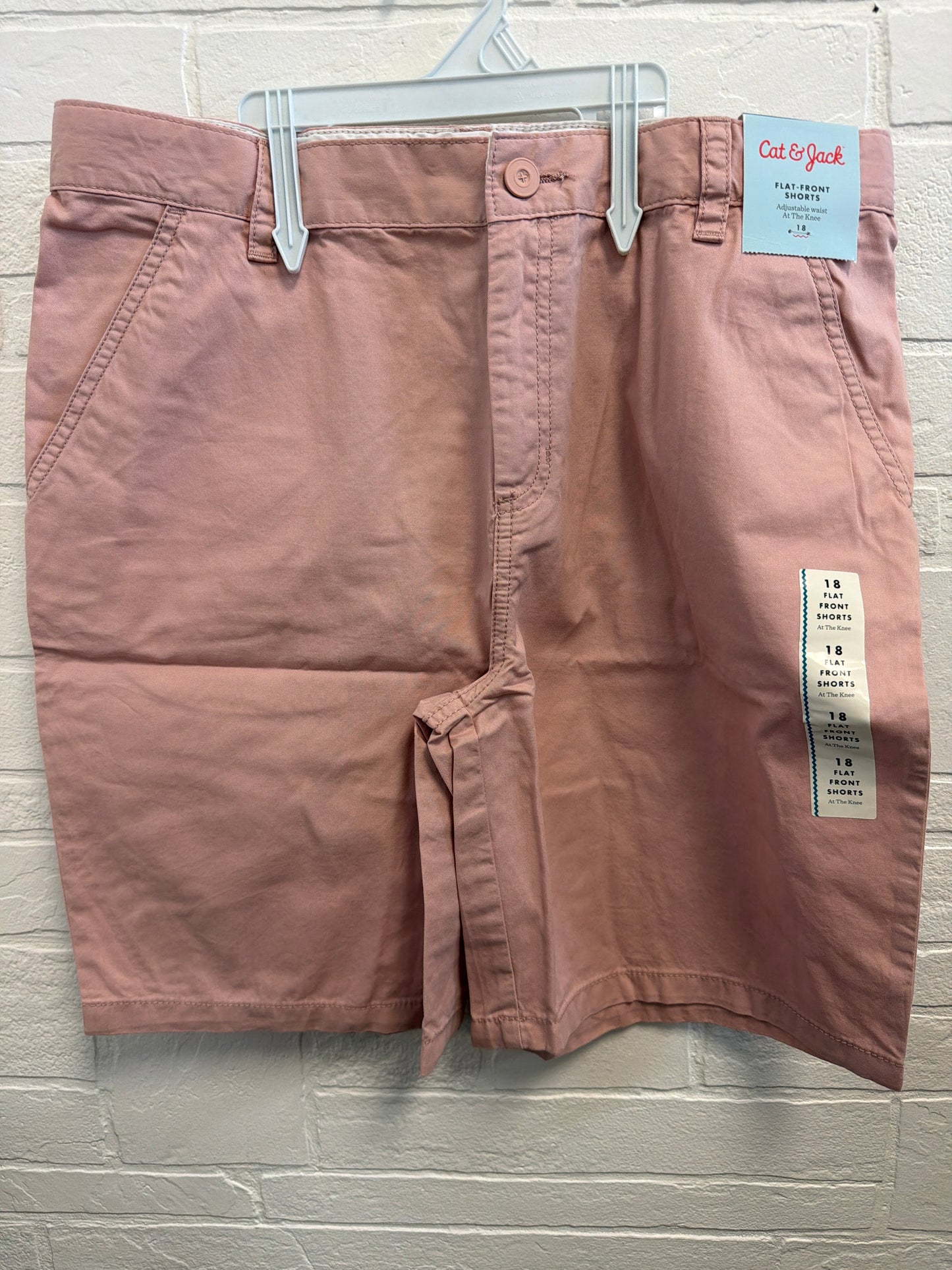 18 NEW Flat Front Shorts Pink