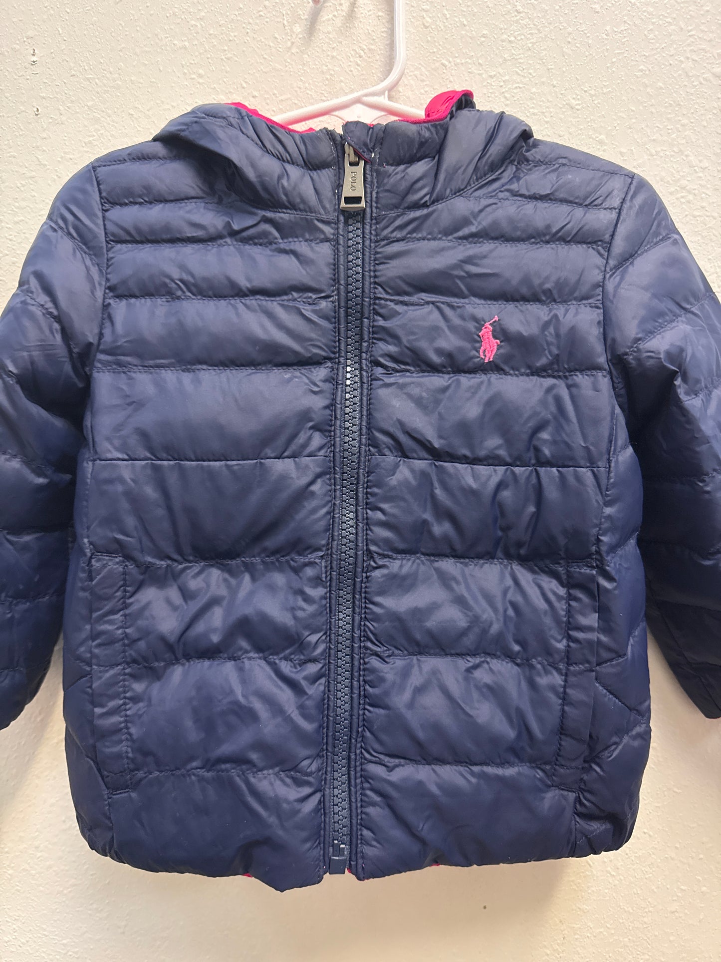 18m Ralph Lauren Polo Navy/Pink Reversible Jacket
