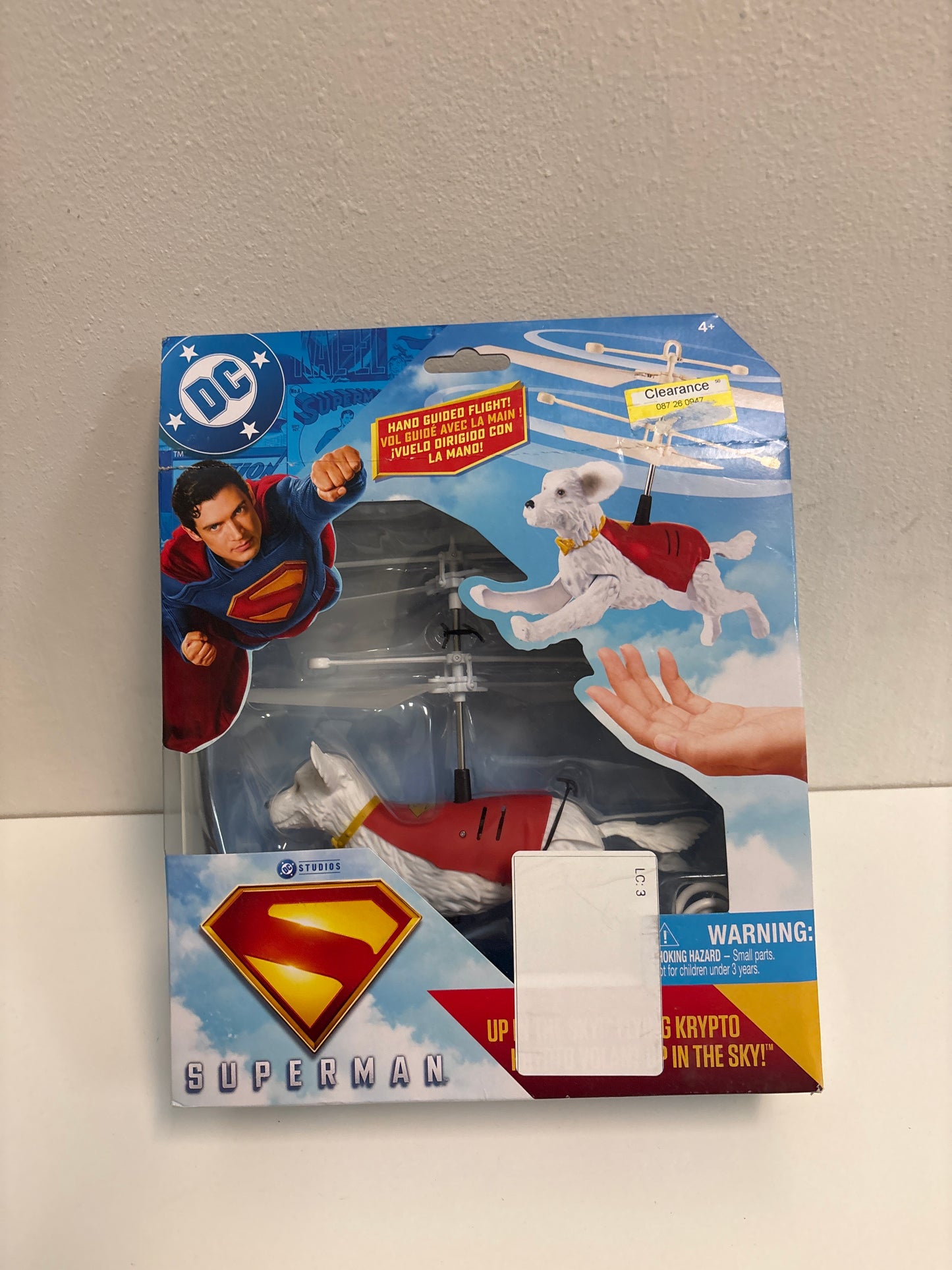 New DC Comics, Superman Up in The Sky! Flying Krypto, RC Toys and Remote Control Toys for Kids, 7.5-Inch Hovering Superdog, for Ages 4 and Up