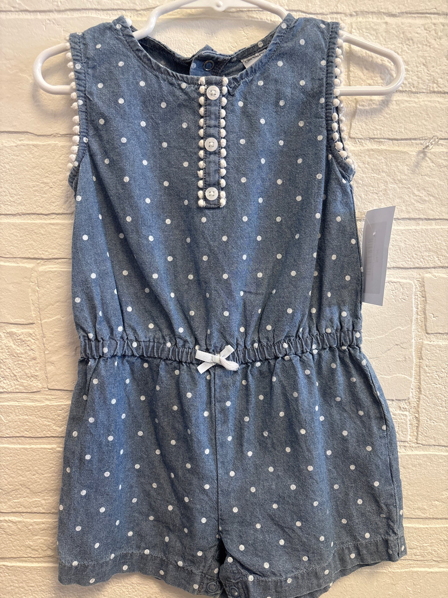 24m Denim PockaDot Short Romper