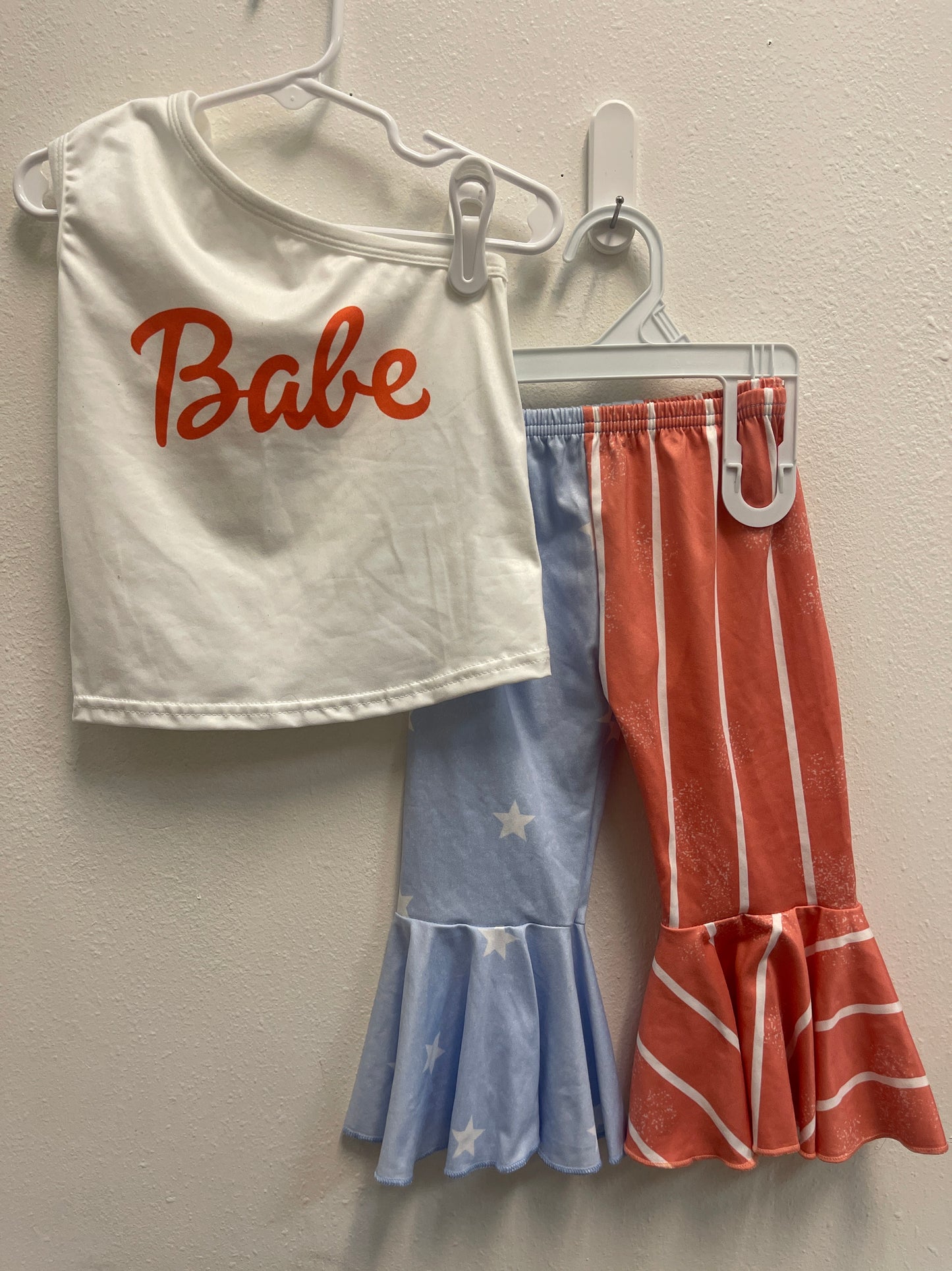 6/12m Babe + Stars & Stripes Bell Set