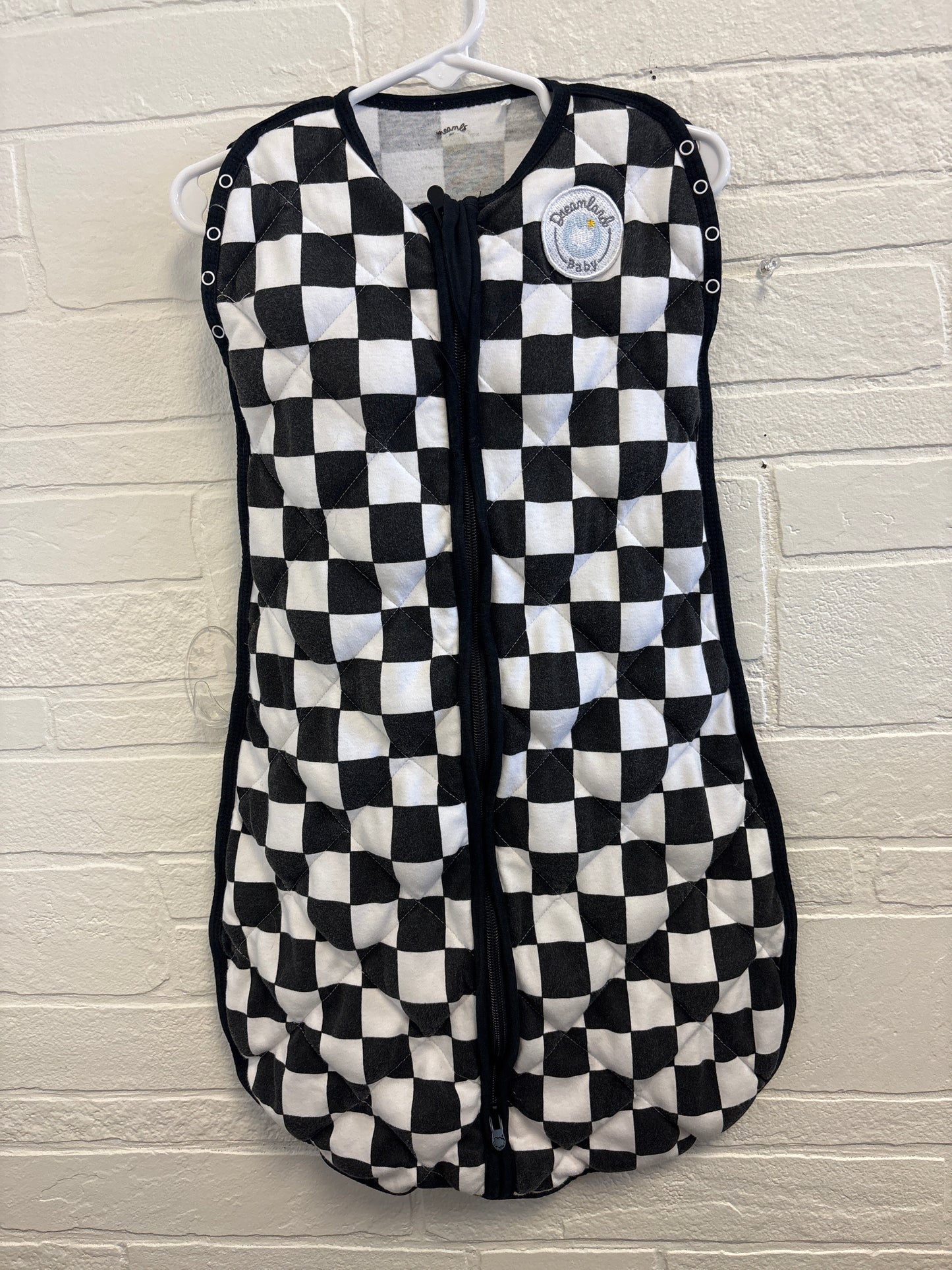 6-12m Dreamland Baby Dream Weighted Swaddle Sack, Black & White Checkered