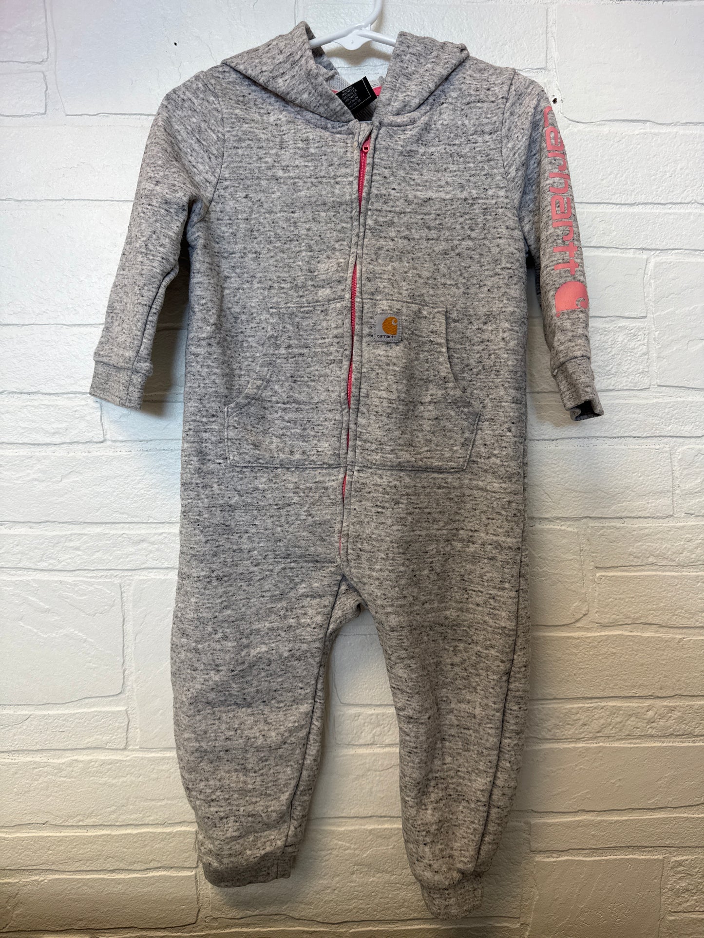 18m Carhartt Gray & Pink Romper