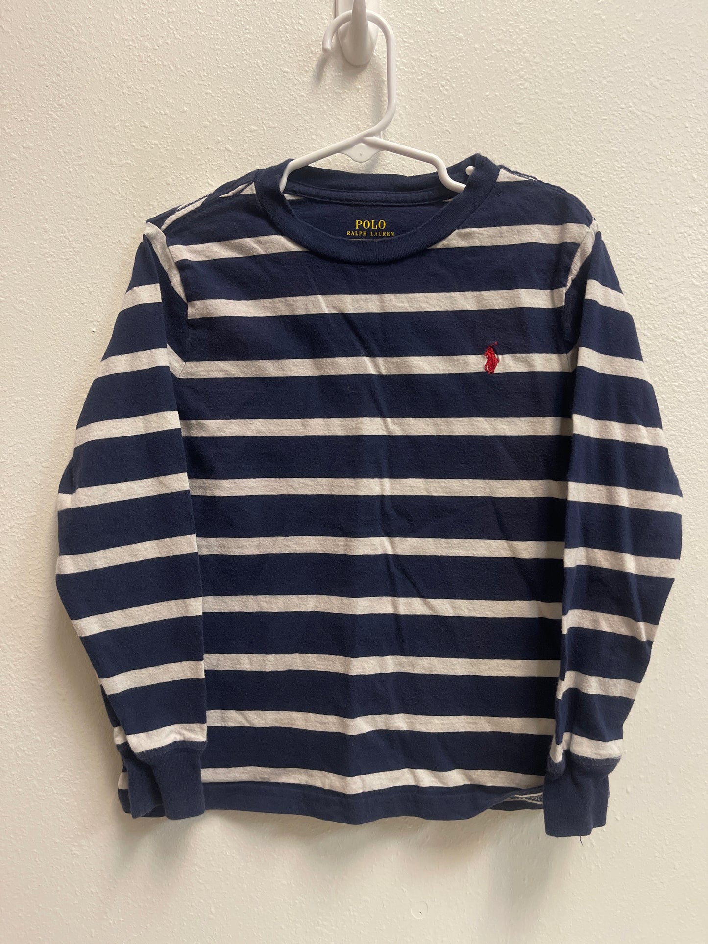 5 Polo Navy Striped Long Sleeve