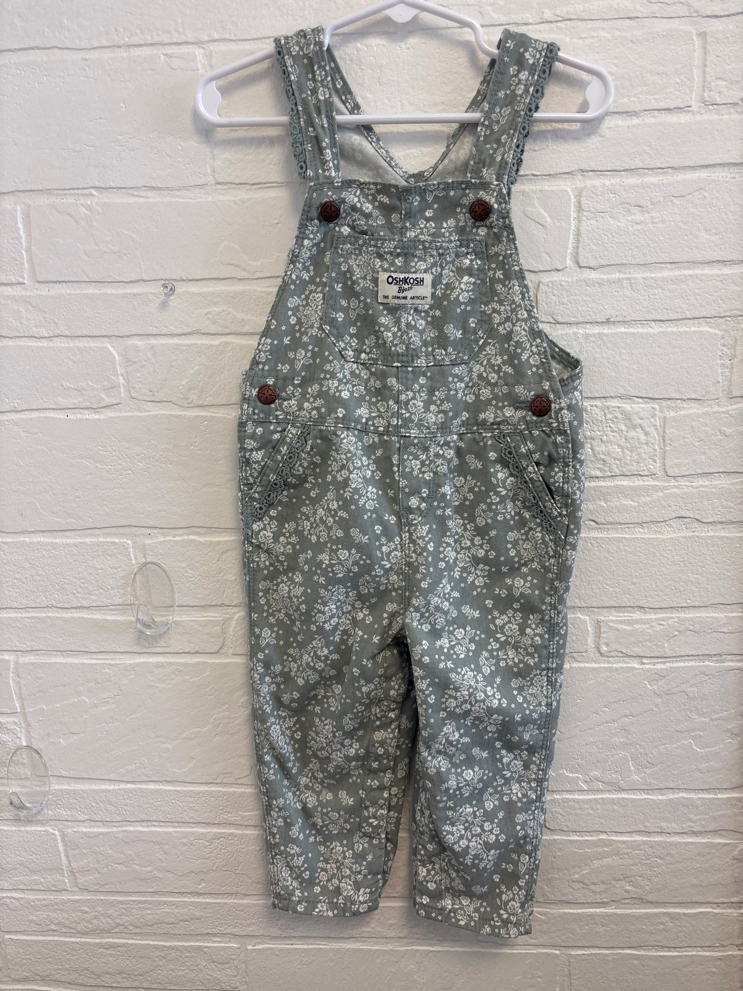 18m Osh Kosh Floral Overalls