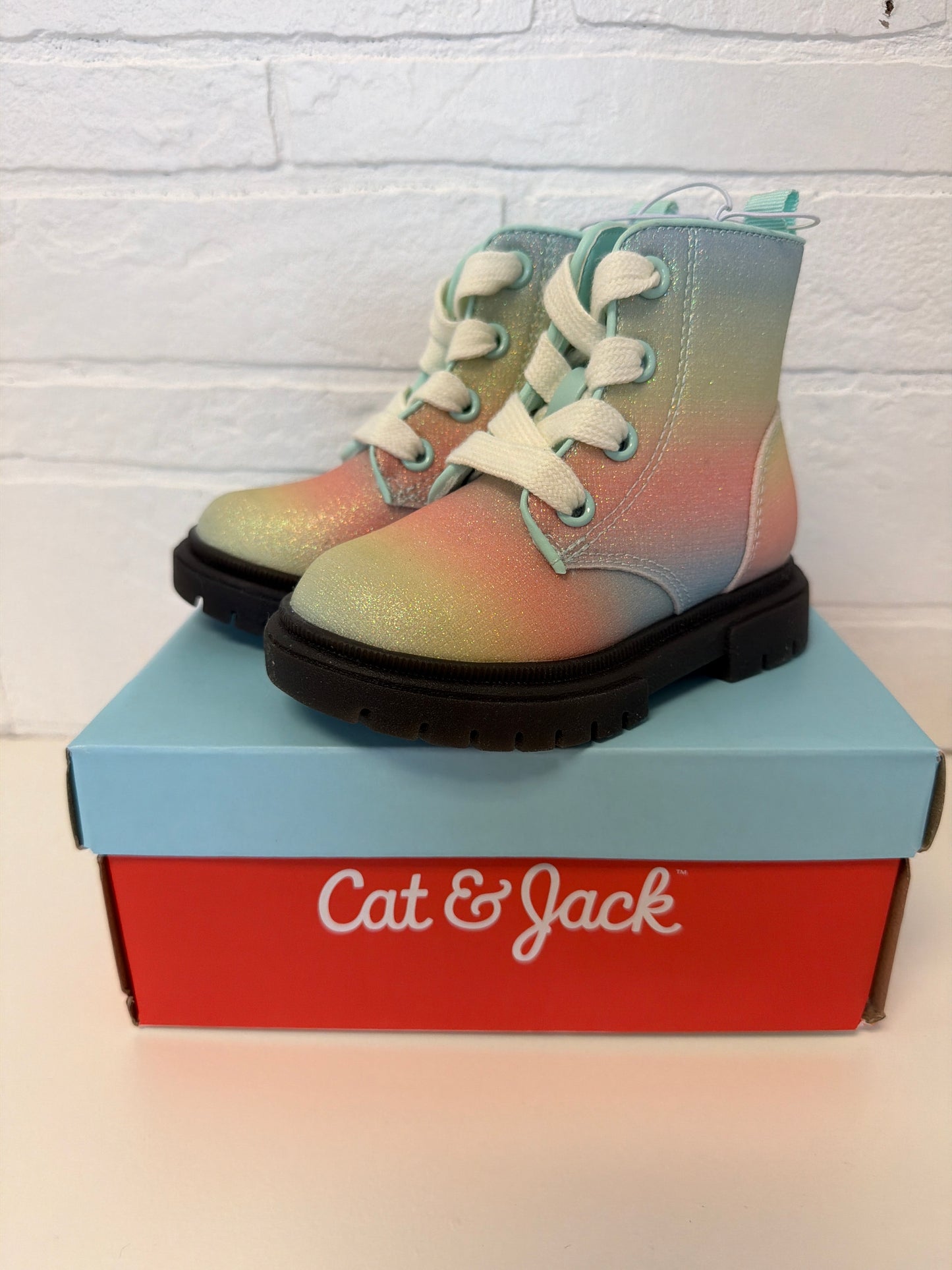6 Toddler NEW Rainbow Sparkle Boots