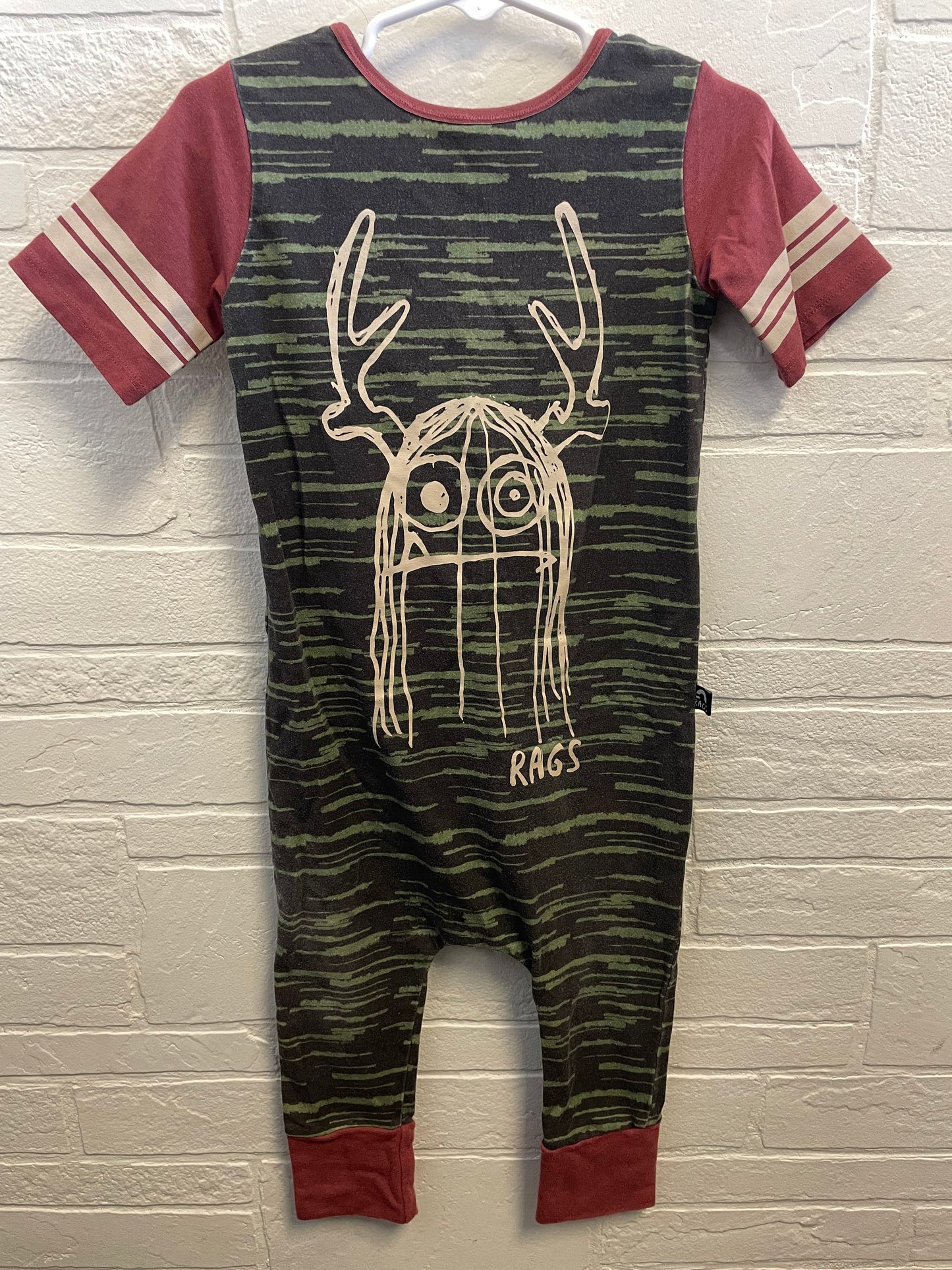 2t RAGS Antler Graphic Romper
