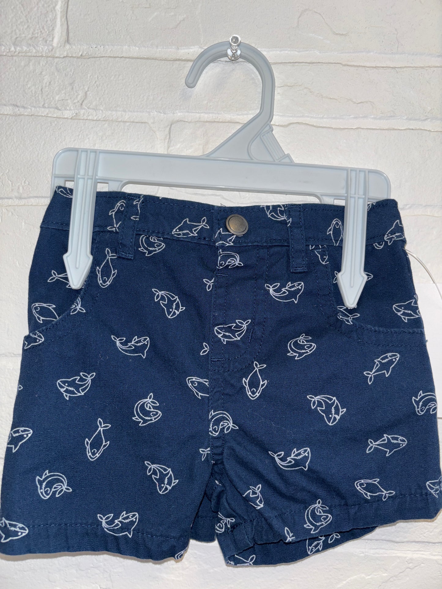 0-3m Dark Blue Whale Jean Short