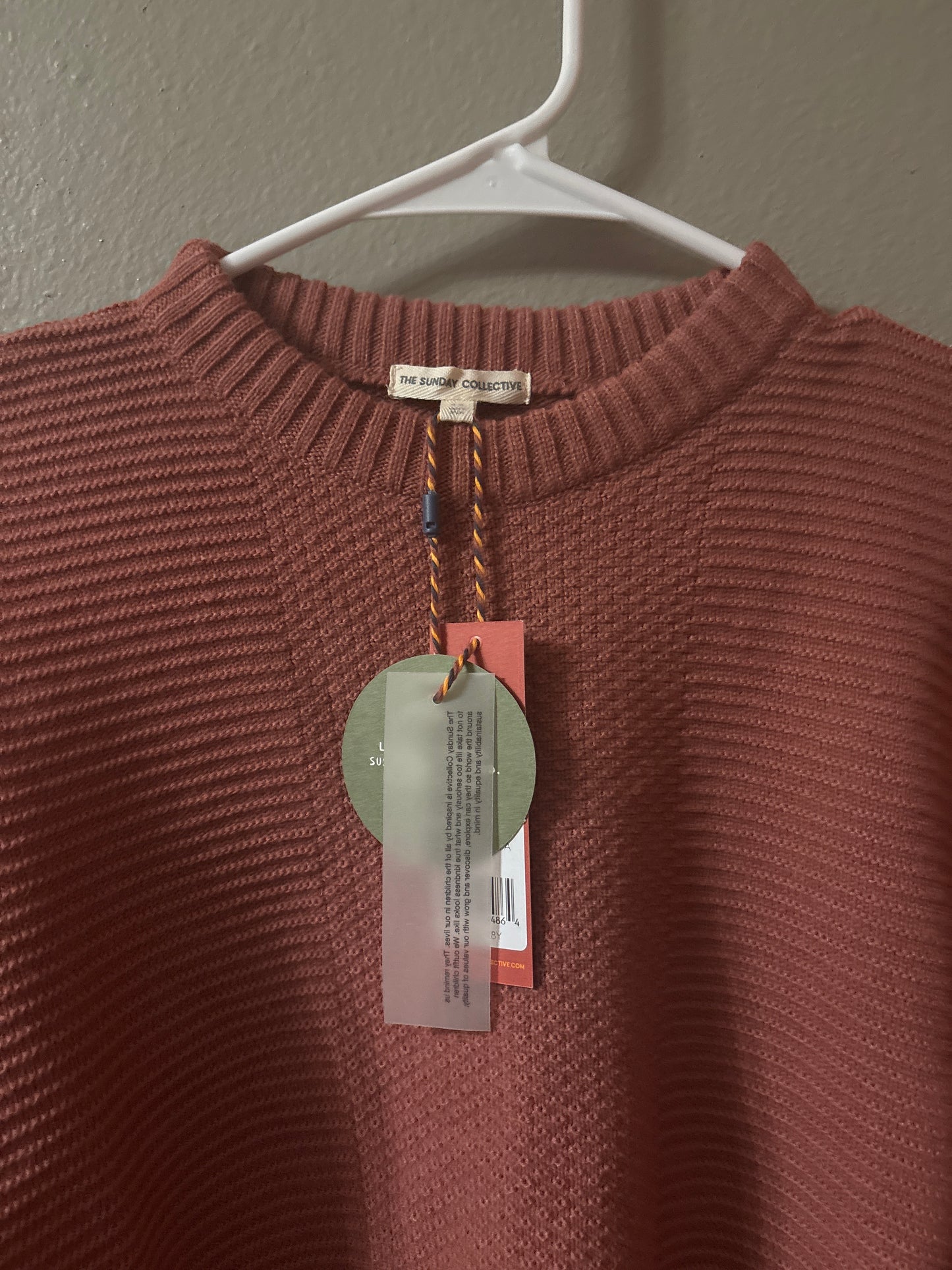 12 New The Sunday Collective Terra Cotta Sweater