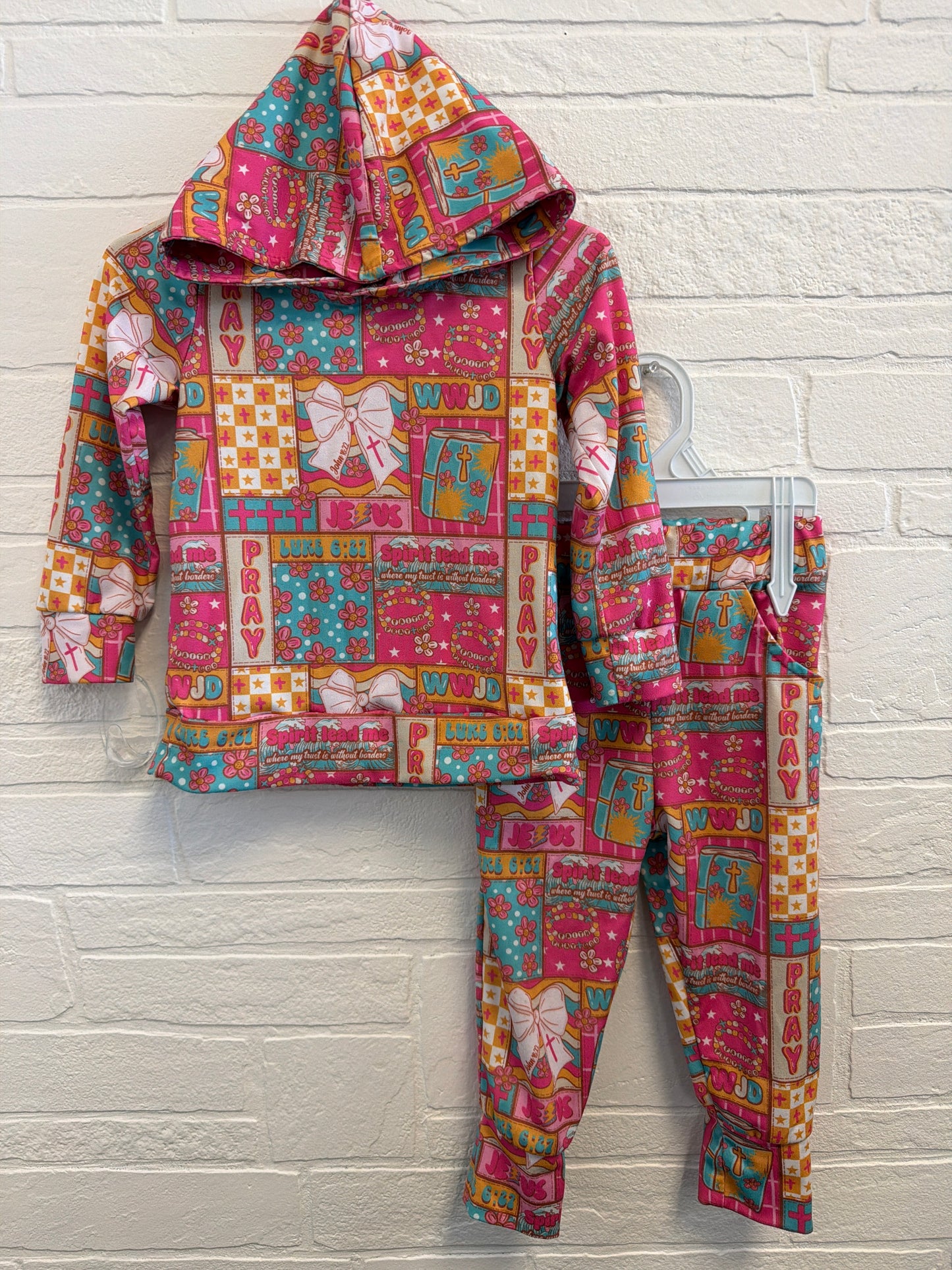 12-18m WWJD Pink Set