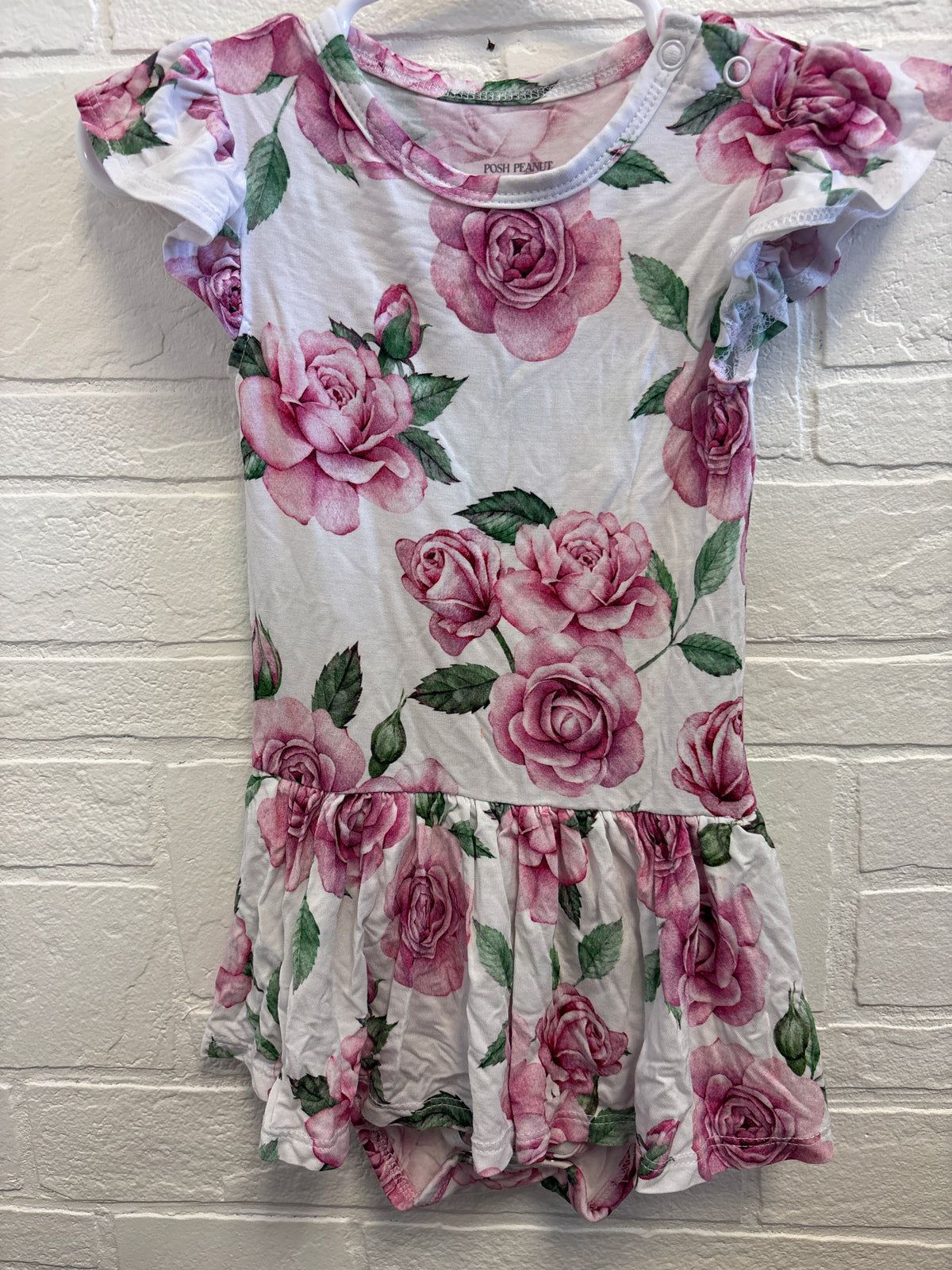 18-24m Posh Peanut Bamboo Roses Romper