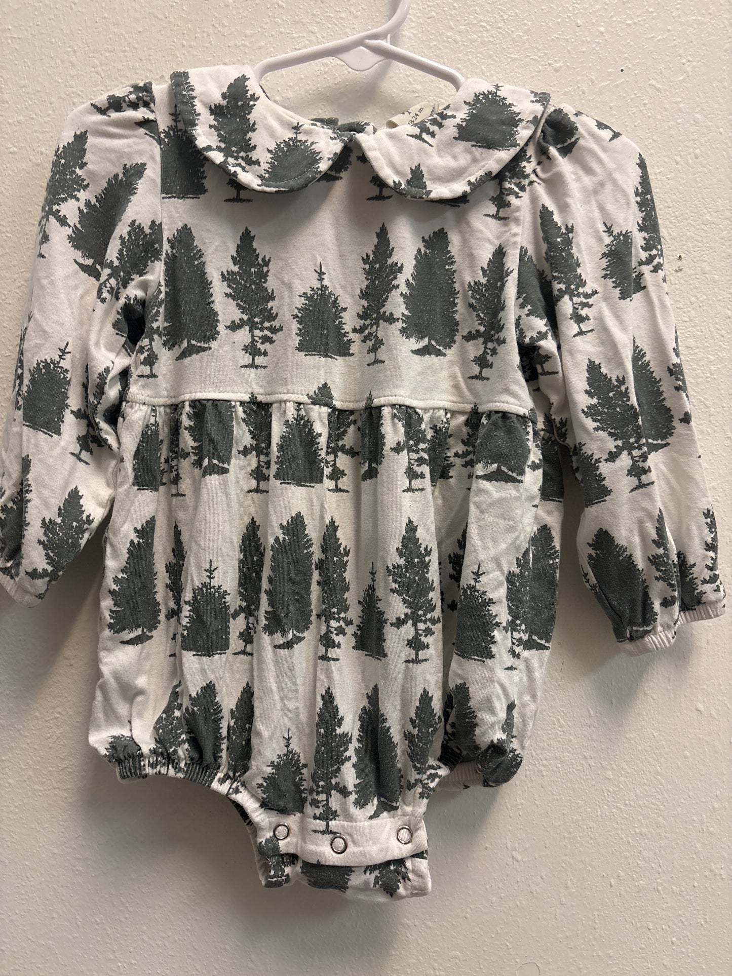 18-24m Kate Quinn Evergreen Trees Bubble Romper
