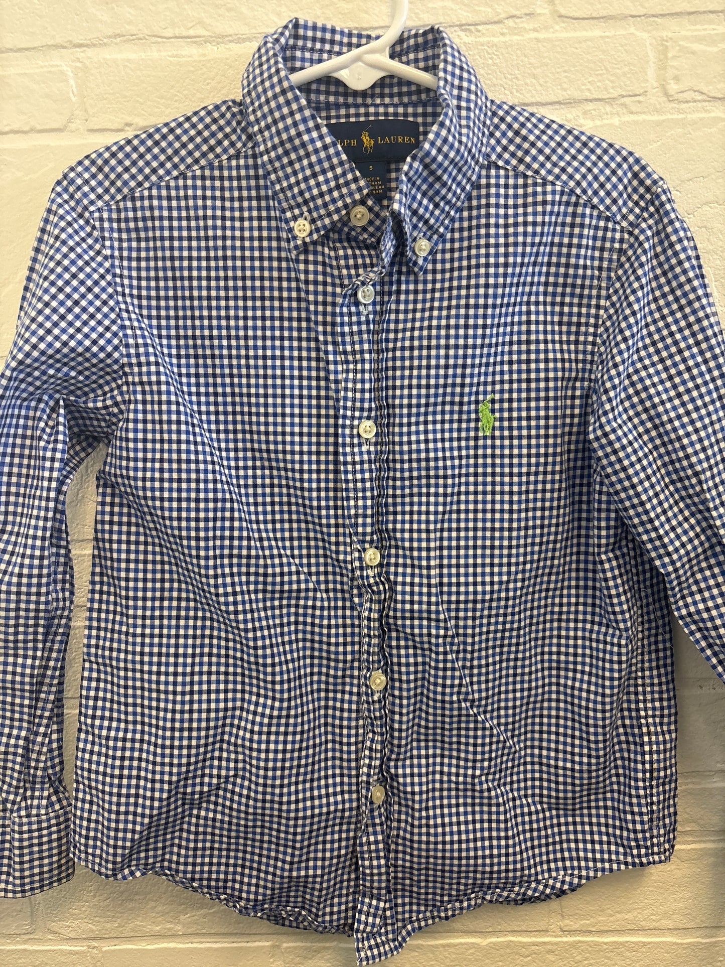 5 Ralph Lauren Blue Plaid Shirt