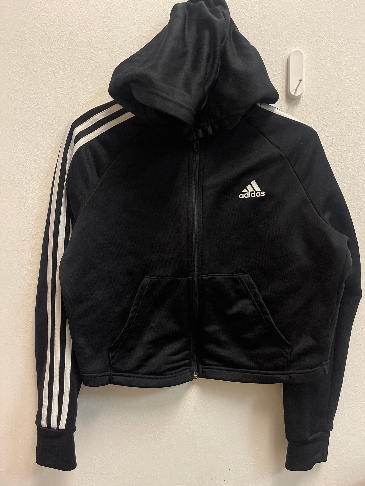 S (8/10) Adidas Crop Black Jacket