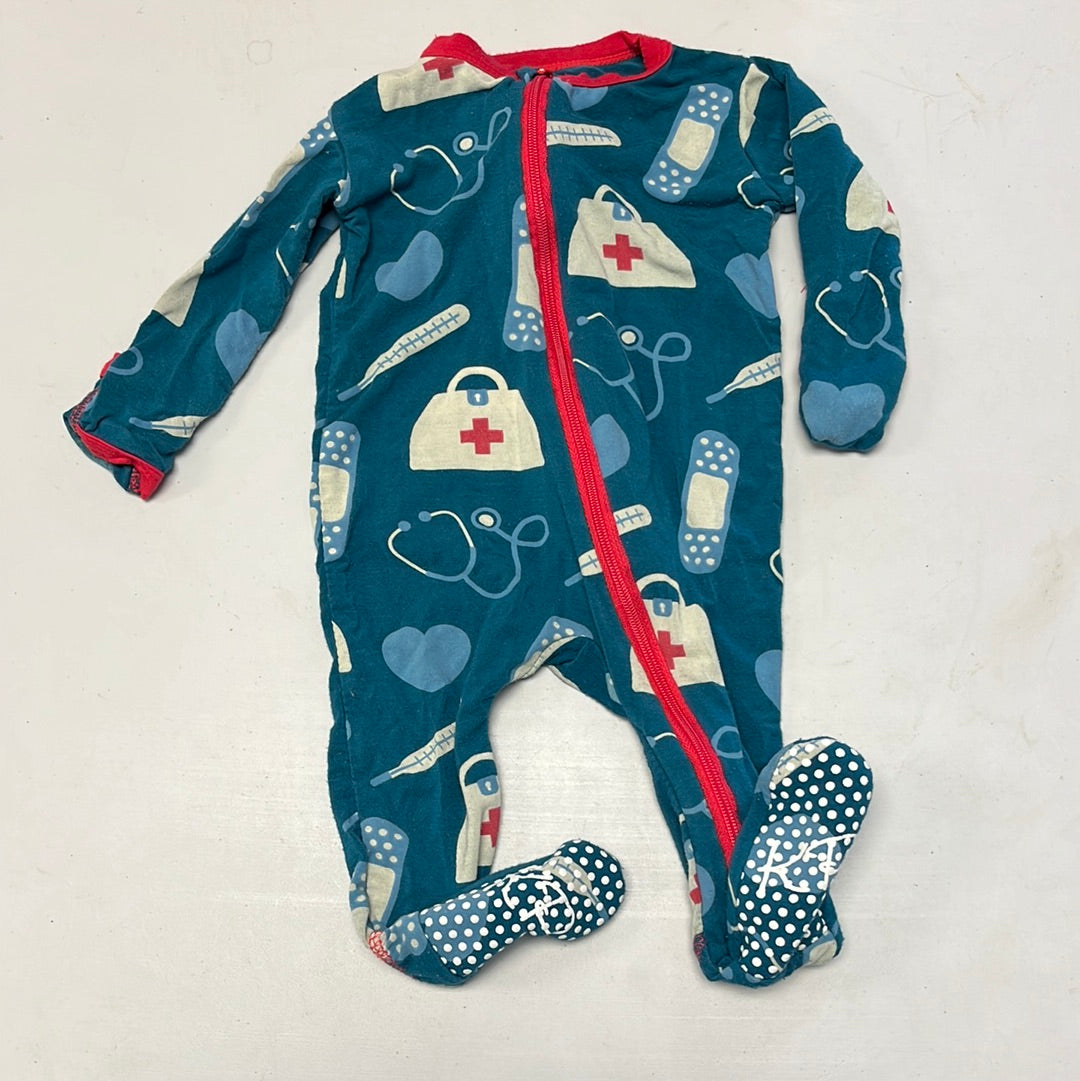 36m KicKee Pants Nurse Doctor Print Sleeper Dandelions Children's Resale