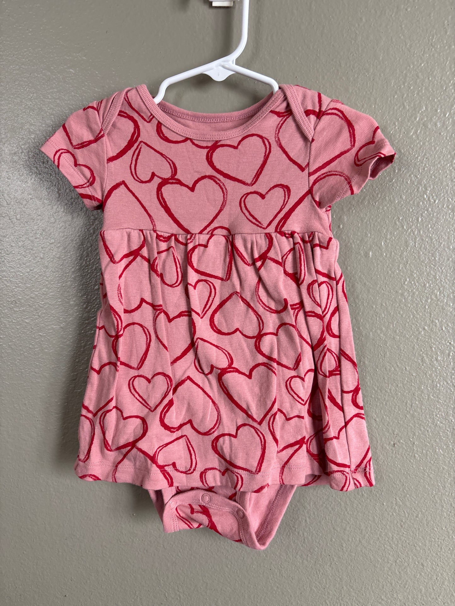 12m Hearts Romper Dress