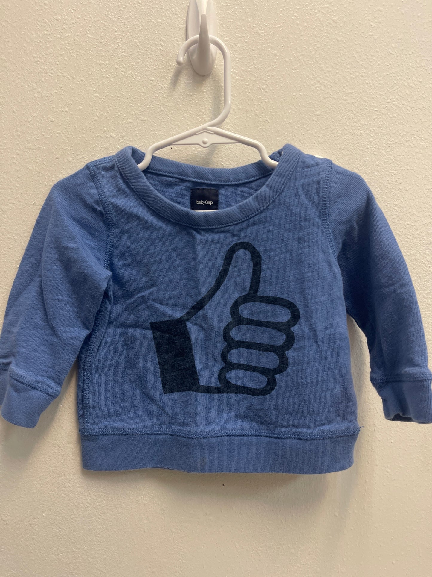 12/18m GAP Thumbs Up Sweatshirt