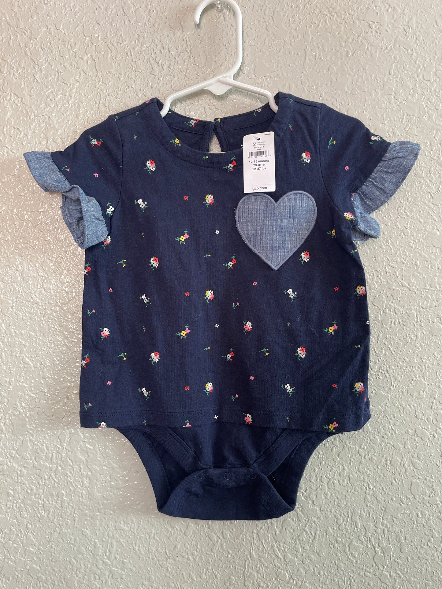 12/18m NEW Gap Navy Floral Romper